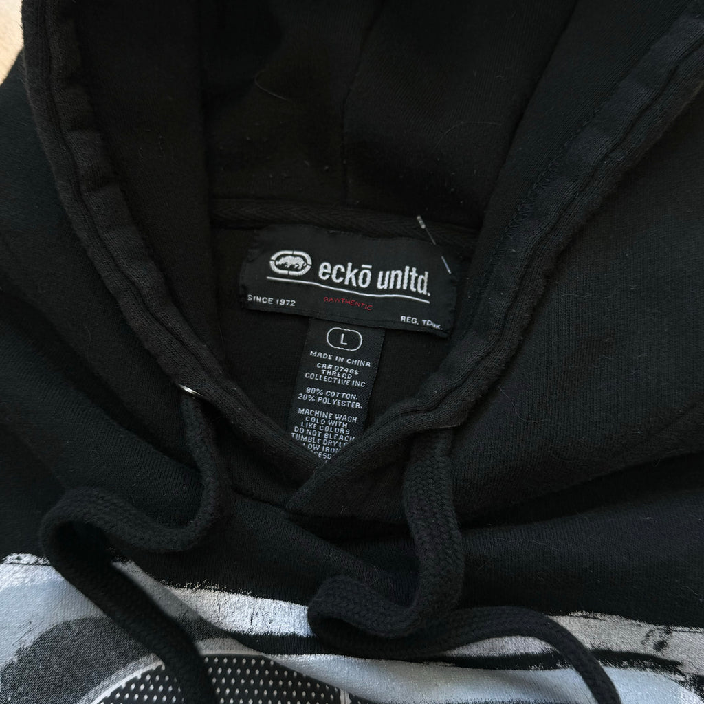 Y2K Ecko United Logo Hoodie Sz L