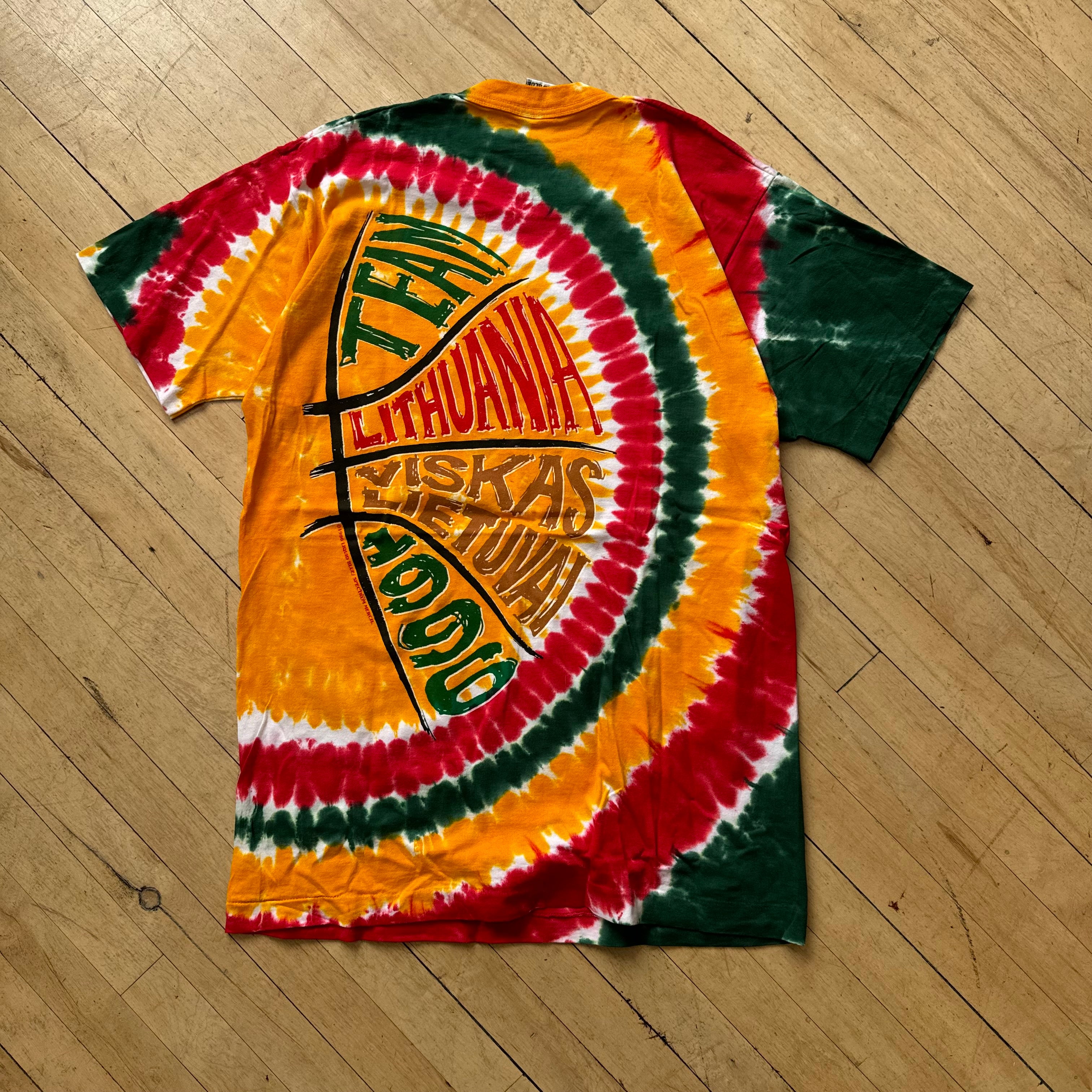 VTG 1996 Grateful Dead Team Lithuania Basketball T-Shirt Sz XL