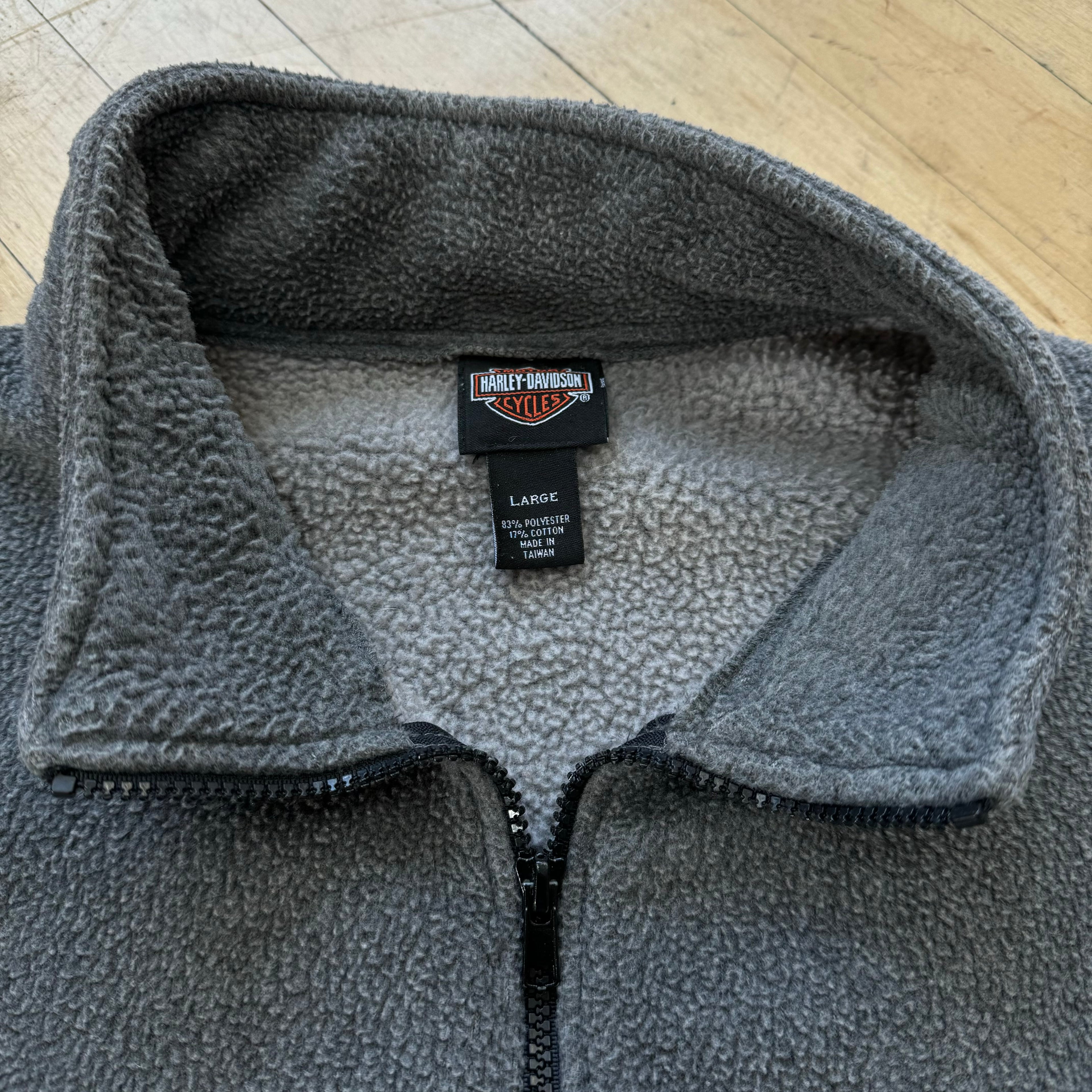 Vintage Harley Davidson Fleece Jacket Sz L