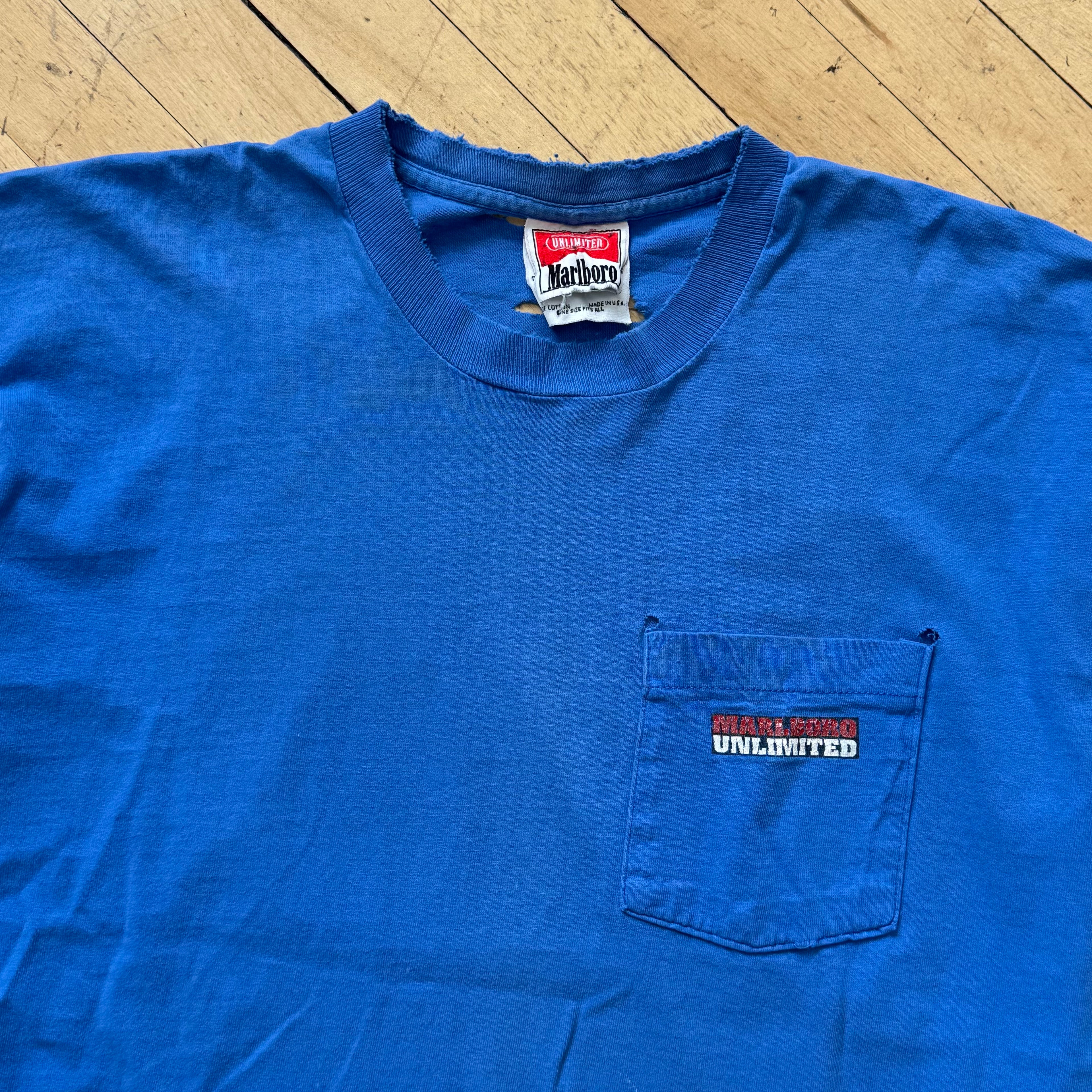 Vintage Thrashed Marlboro Unlimited Wolf T-shirt Sz XL