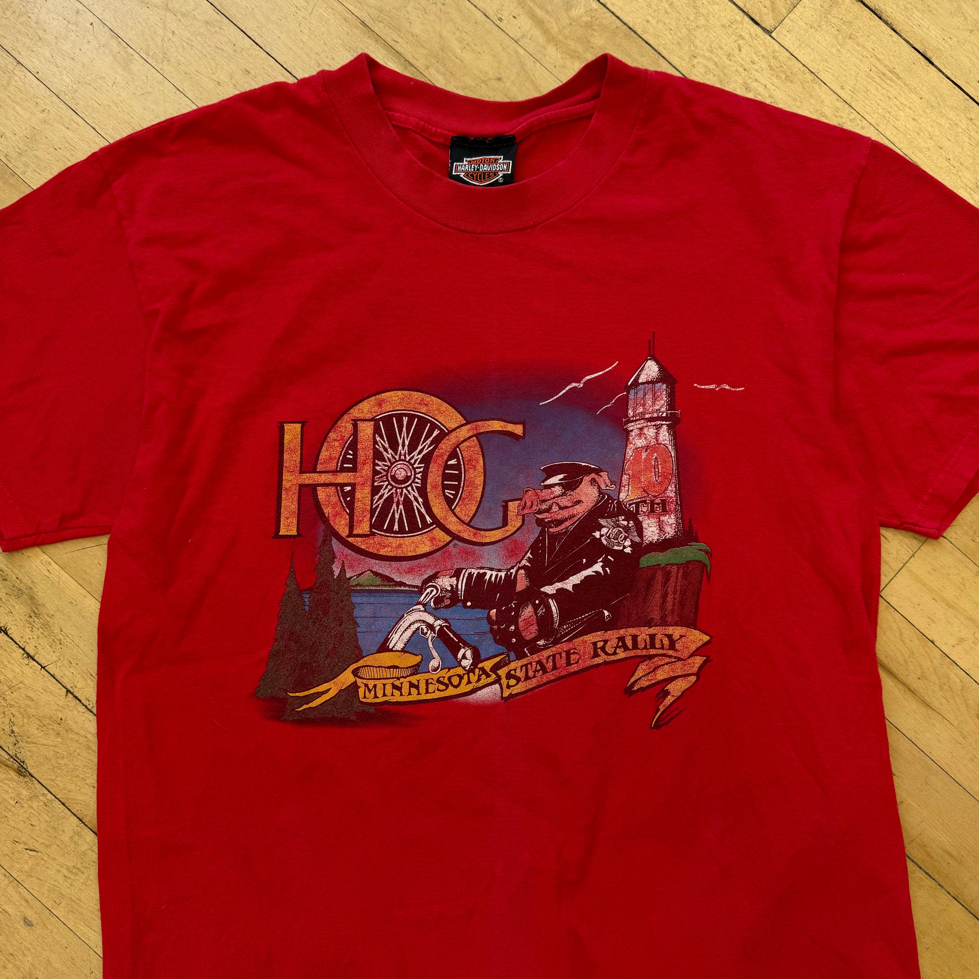 Vintage Harley Davidson Minnesota State Rally T-shirt Sz L