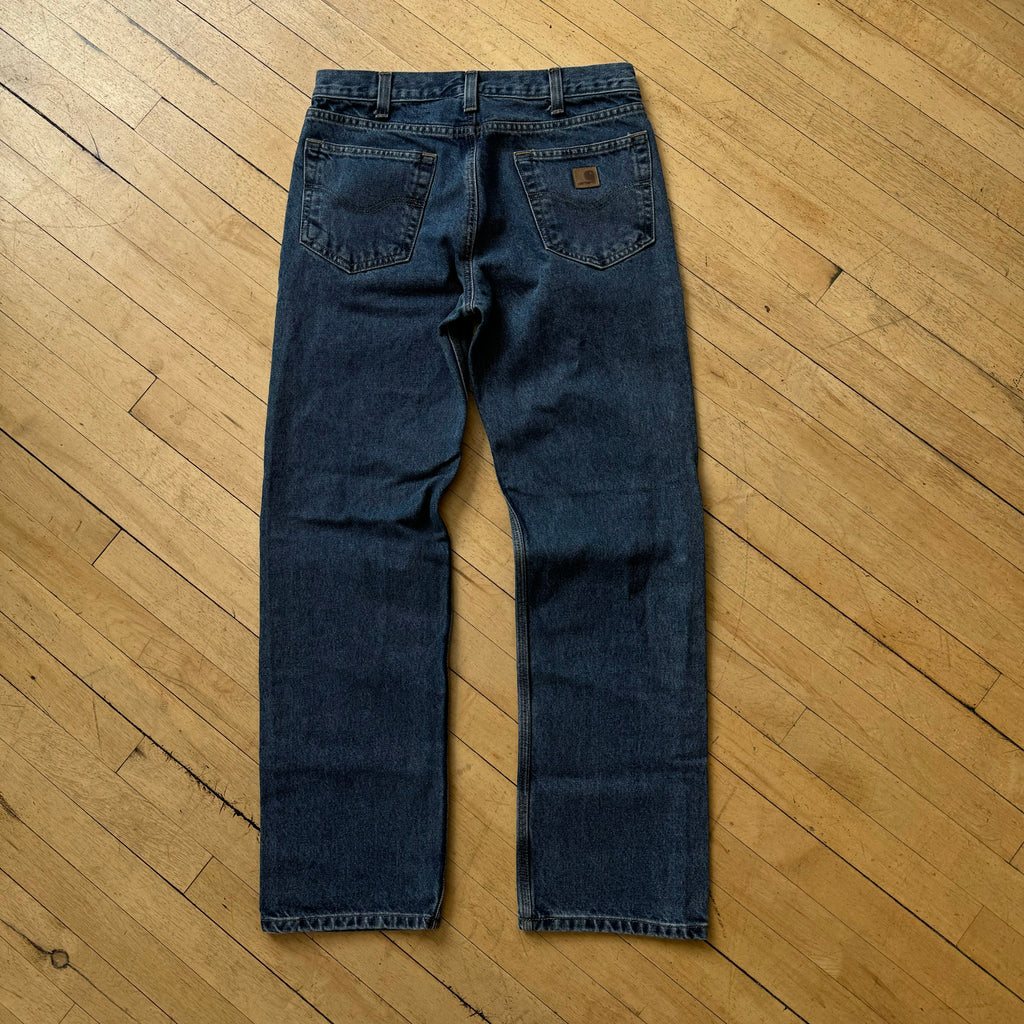 Vintage Carhartt Dark Wash Denim Jeans Sz 33x32