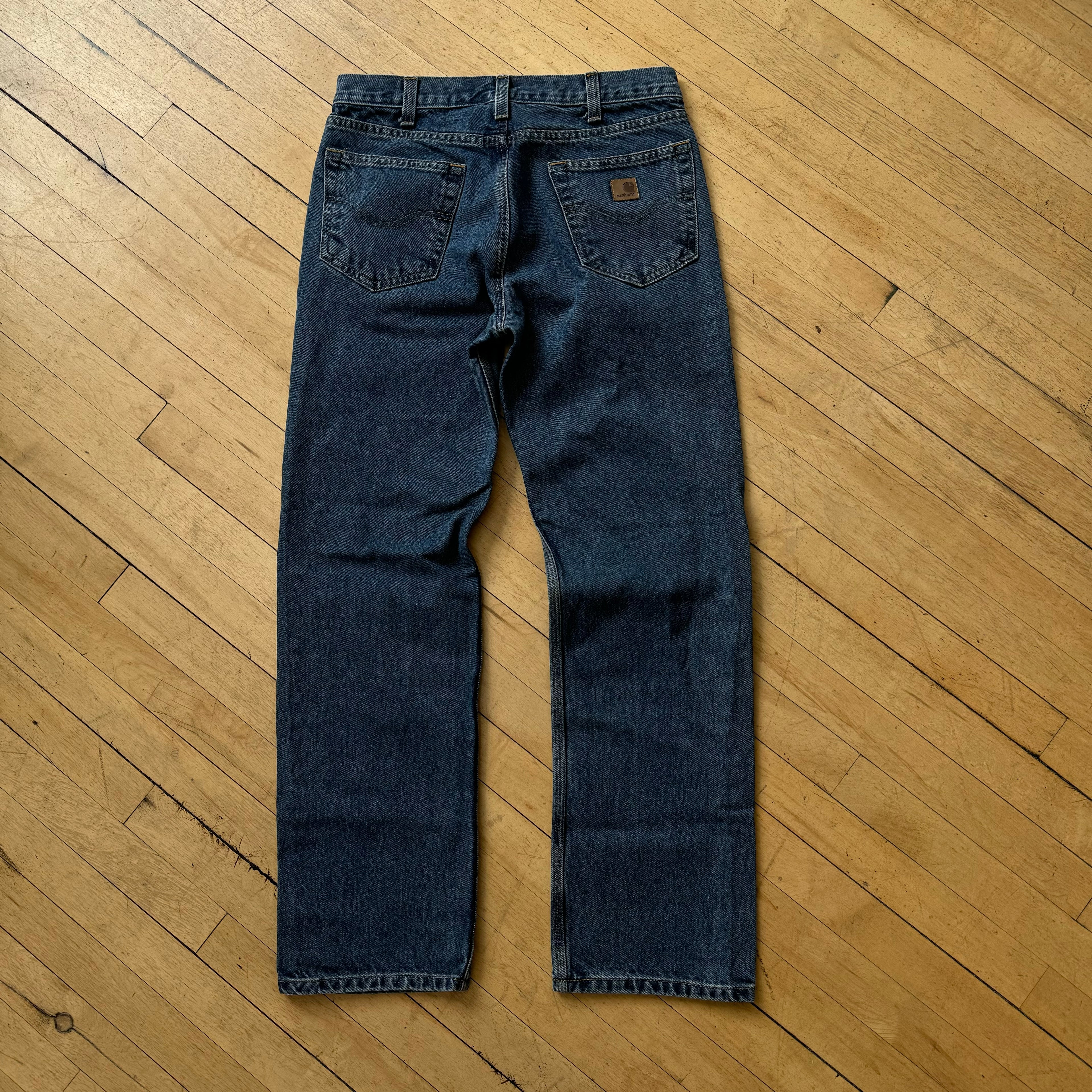 Vintage Carhartt Dark Wash Denim Jeans Sz 33x32