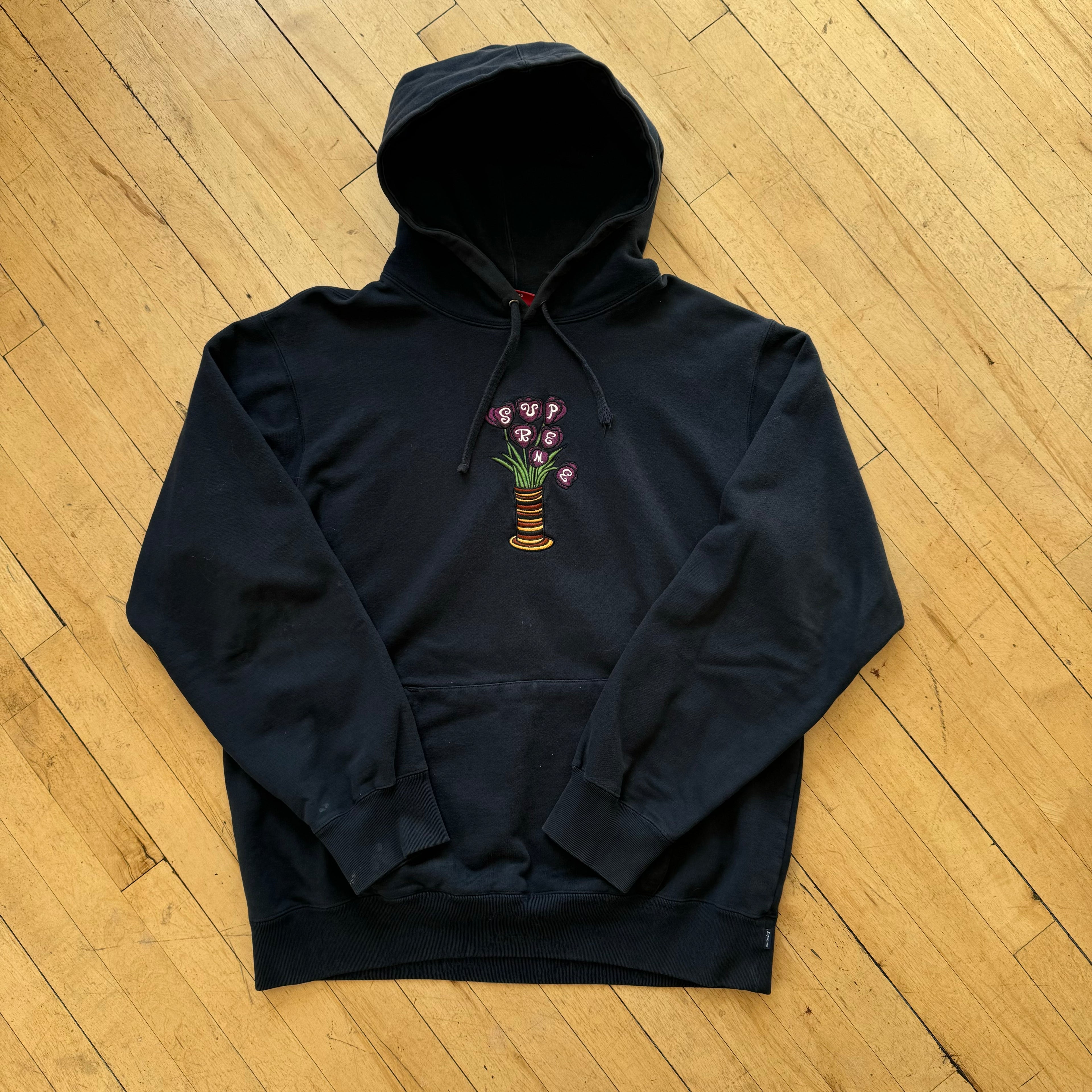 Supreme Flower Pot Embroidered hoodie Sz XL