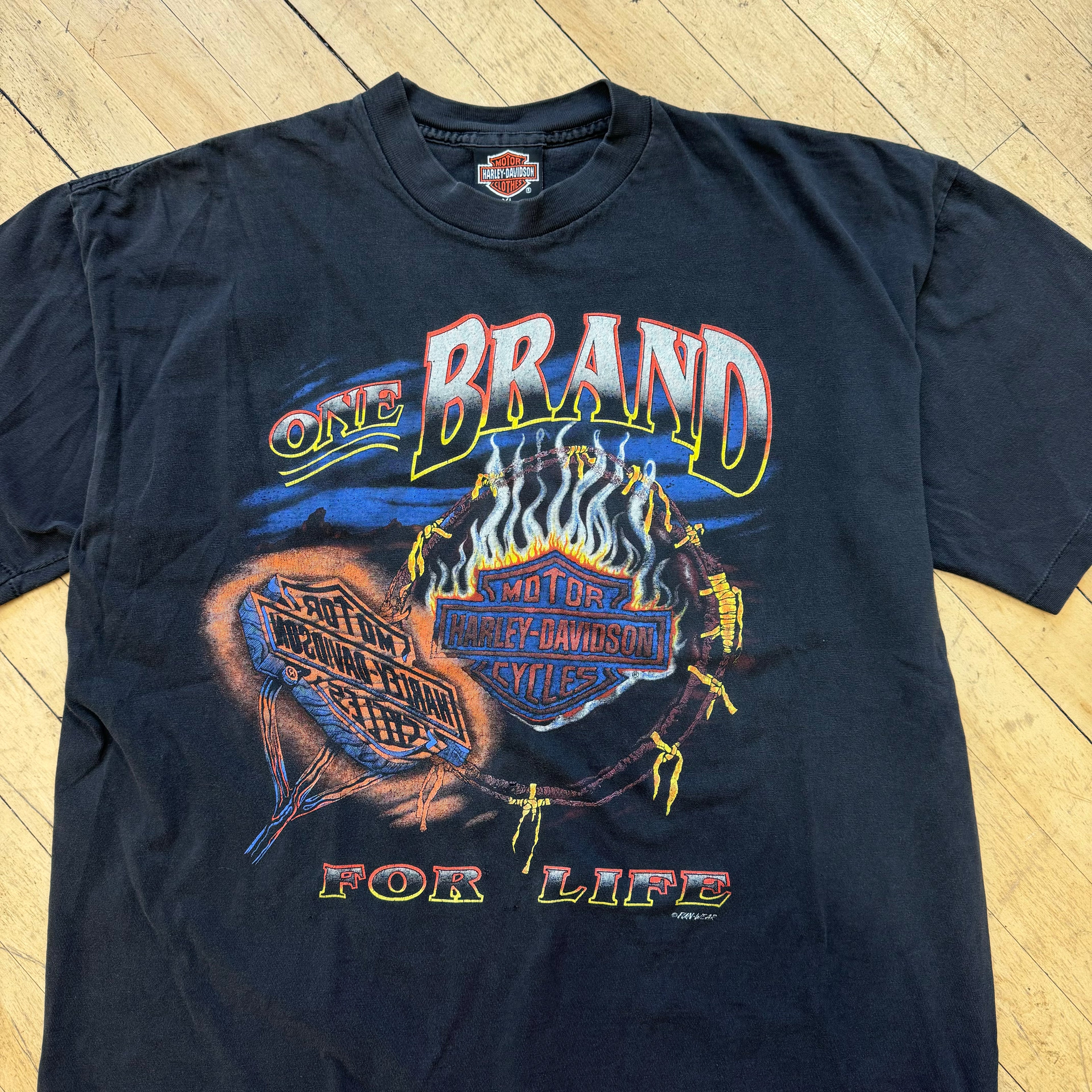 Vintage Harley Davidson One Brand For Life T-shirt Sz XL