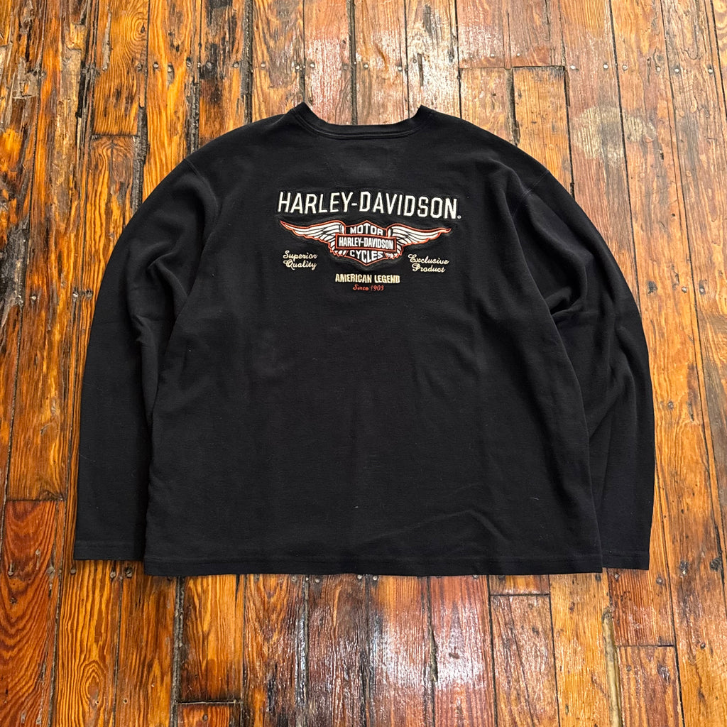 Vintage Harley Davidson Heavy Long Sleeve T-shirt Sz XXL