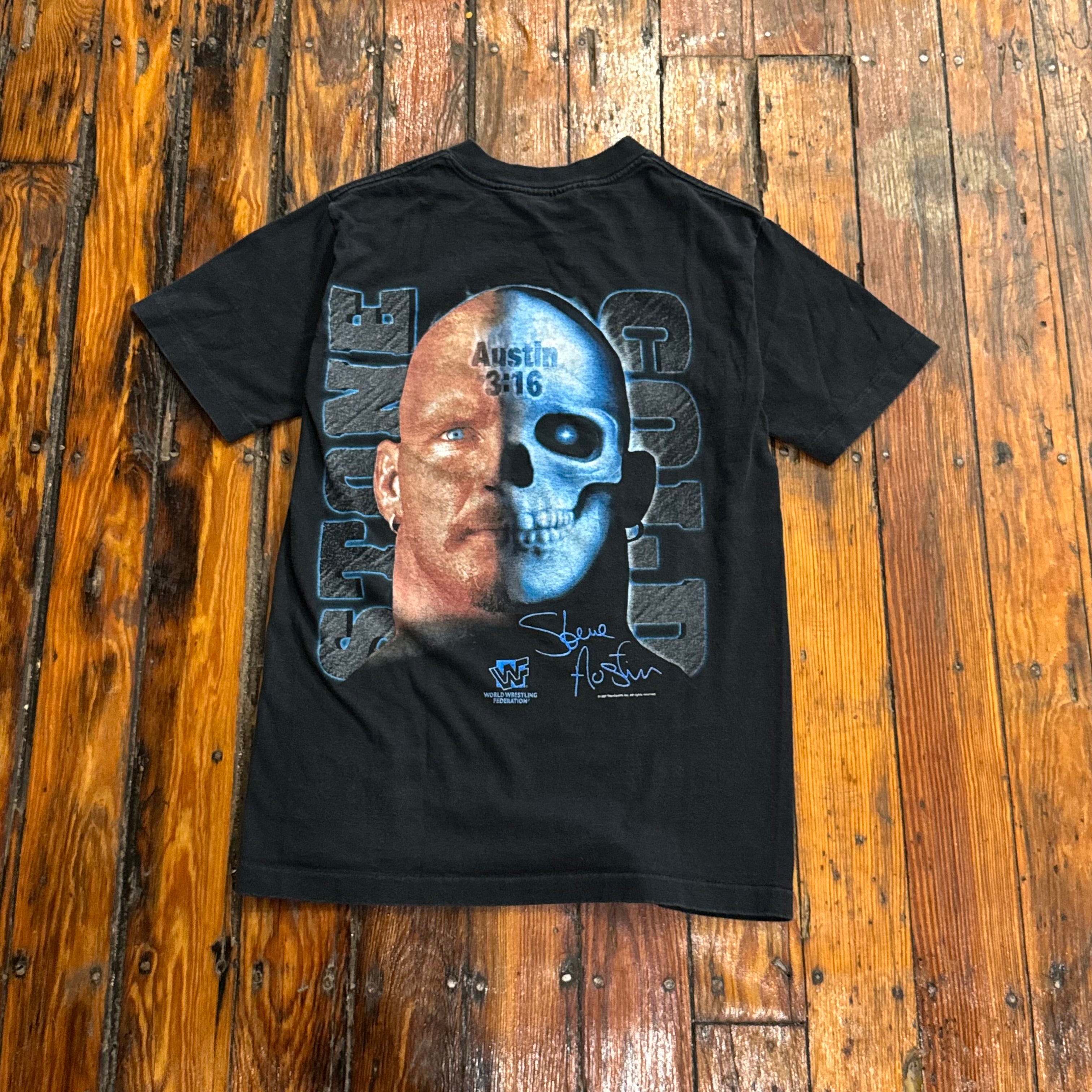 Vintage WWF Stone Cold Other Side JackA** T-shirt Sz S