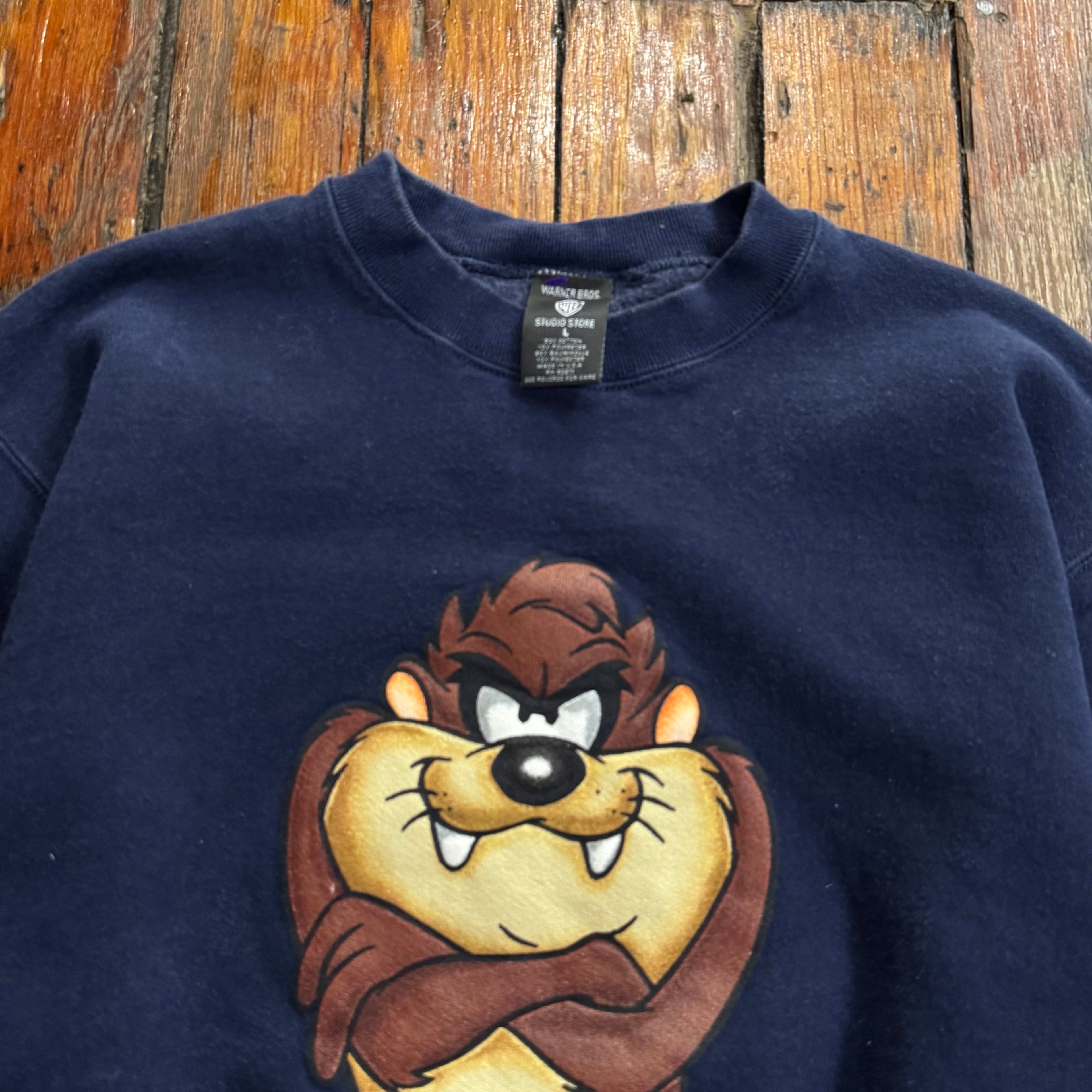 Vintage Warner bros Taz Crewneck Sz L