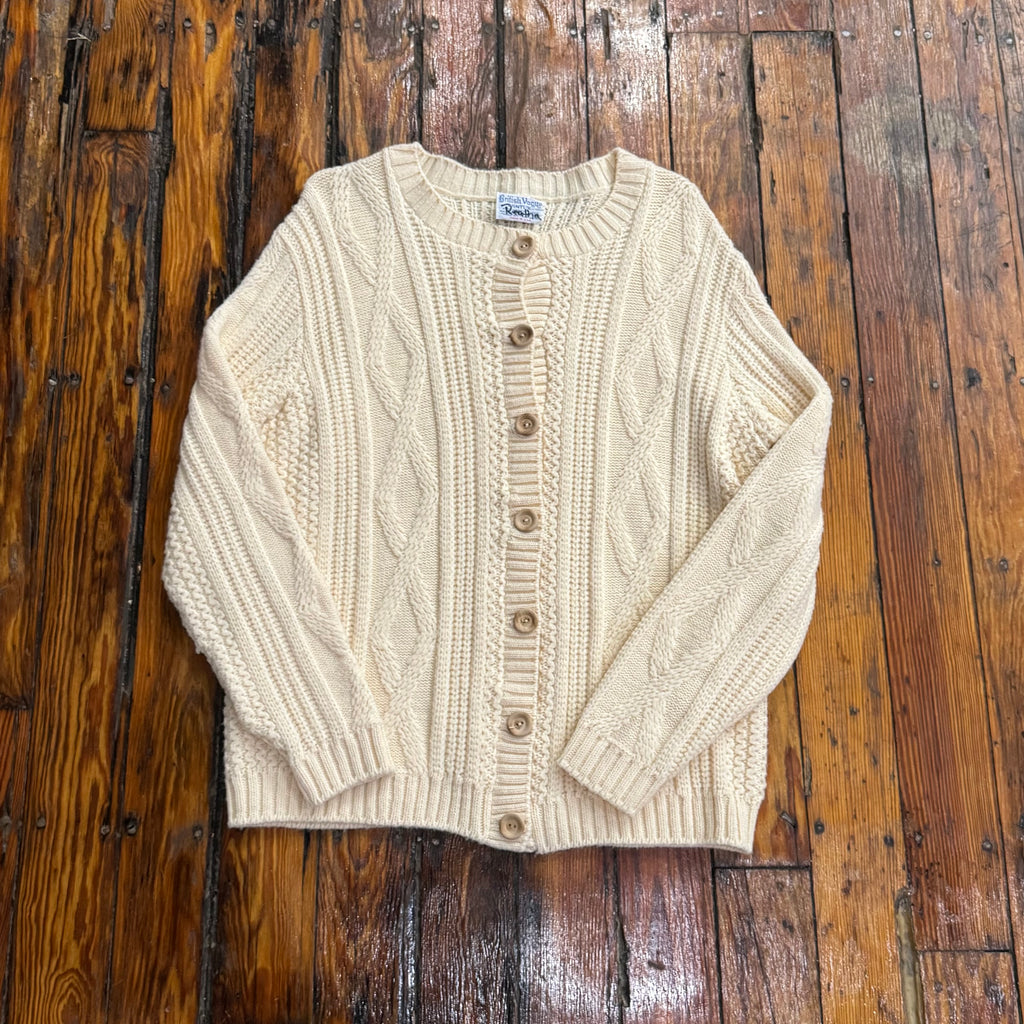 Vintage British Vogue Sweater Cardigan Sz L