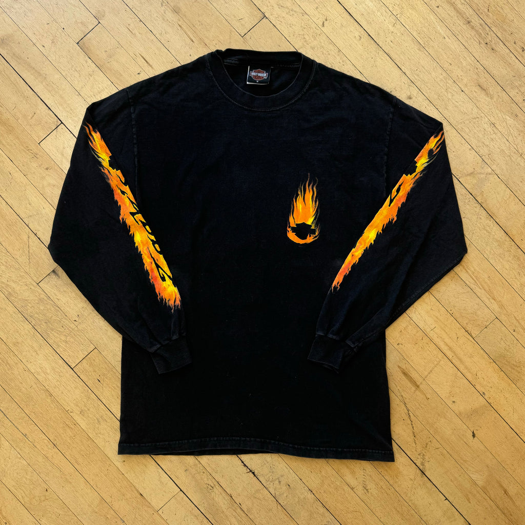 Vintage Zooks Harley Davidson Long Sleeve T-shirt Sz M