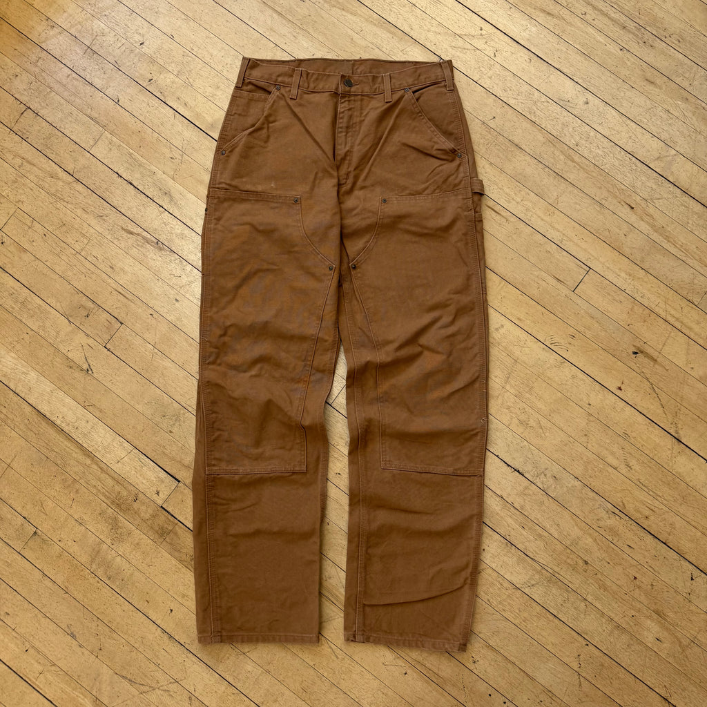 2000s Carhartt Double Kneed Khaki Denim Jeans Sz 34x34