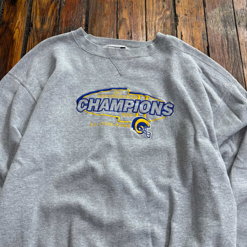 Vintage St Louis Rams Embroidered Crewneck Sz L