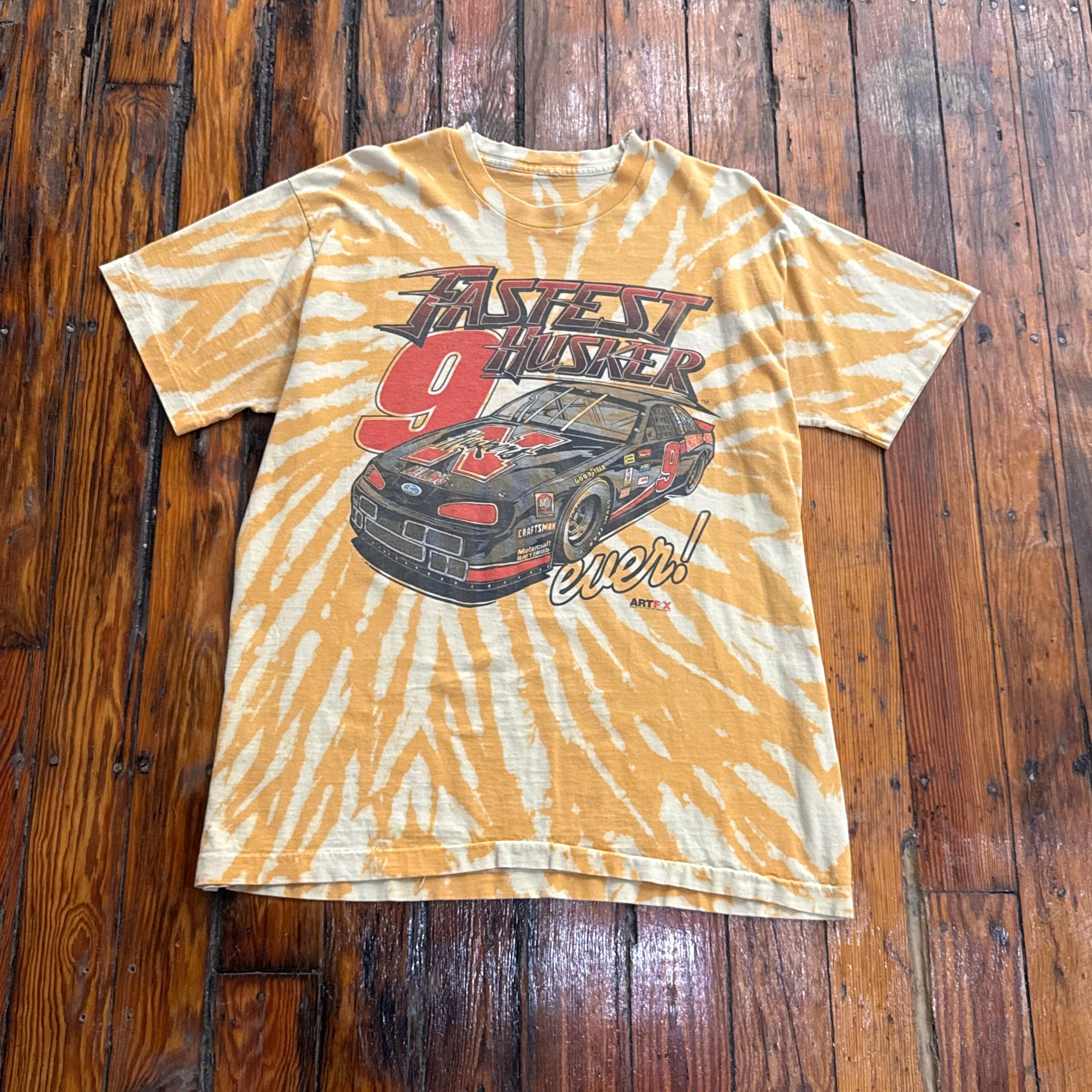 Vintage Nebraska Huskers Racing T-shirt Sz XL