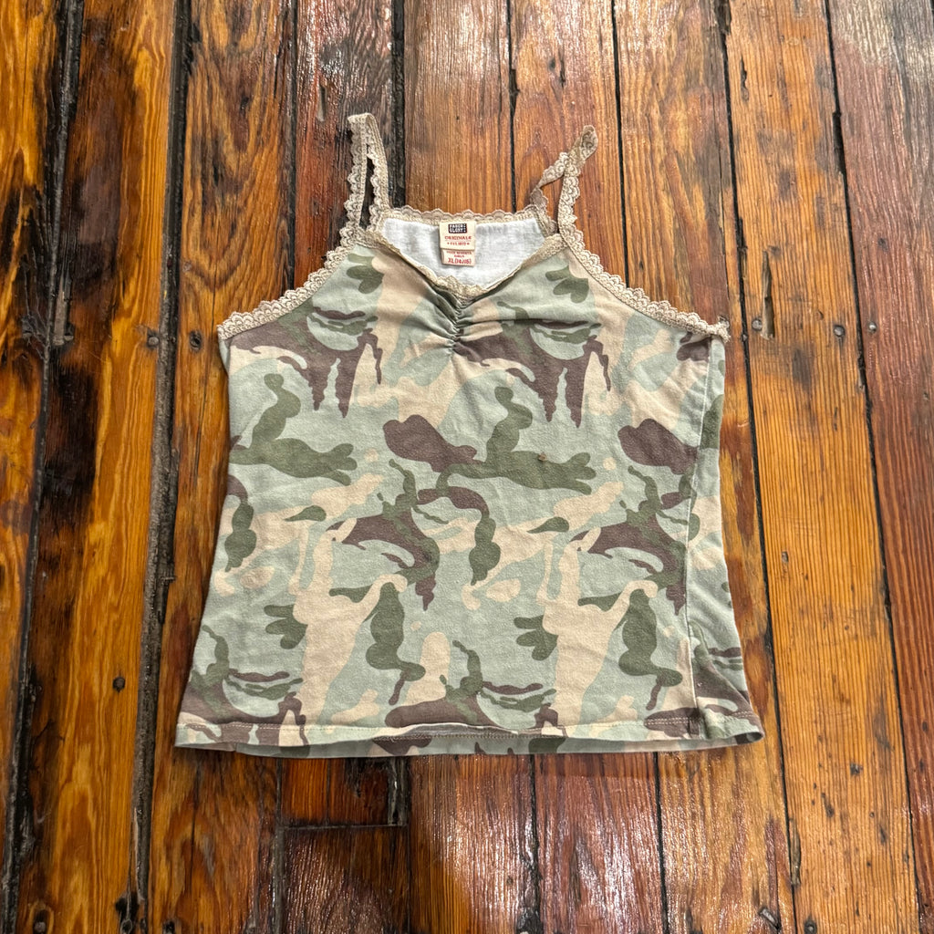 Vintage Faded Glory Camo Tank Top Sz S