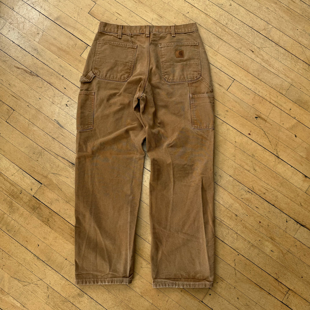 Vintage Carhartt Khaki Denim Jeans Sz 34x32
