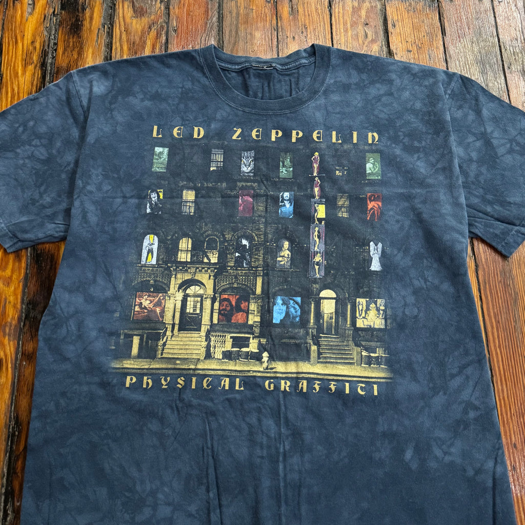 Y2K Led Zeppelin Graffiti Graphic T-shirt Sz XL