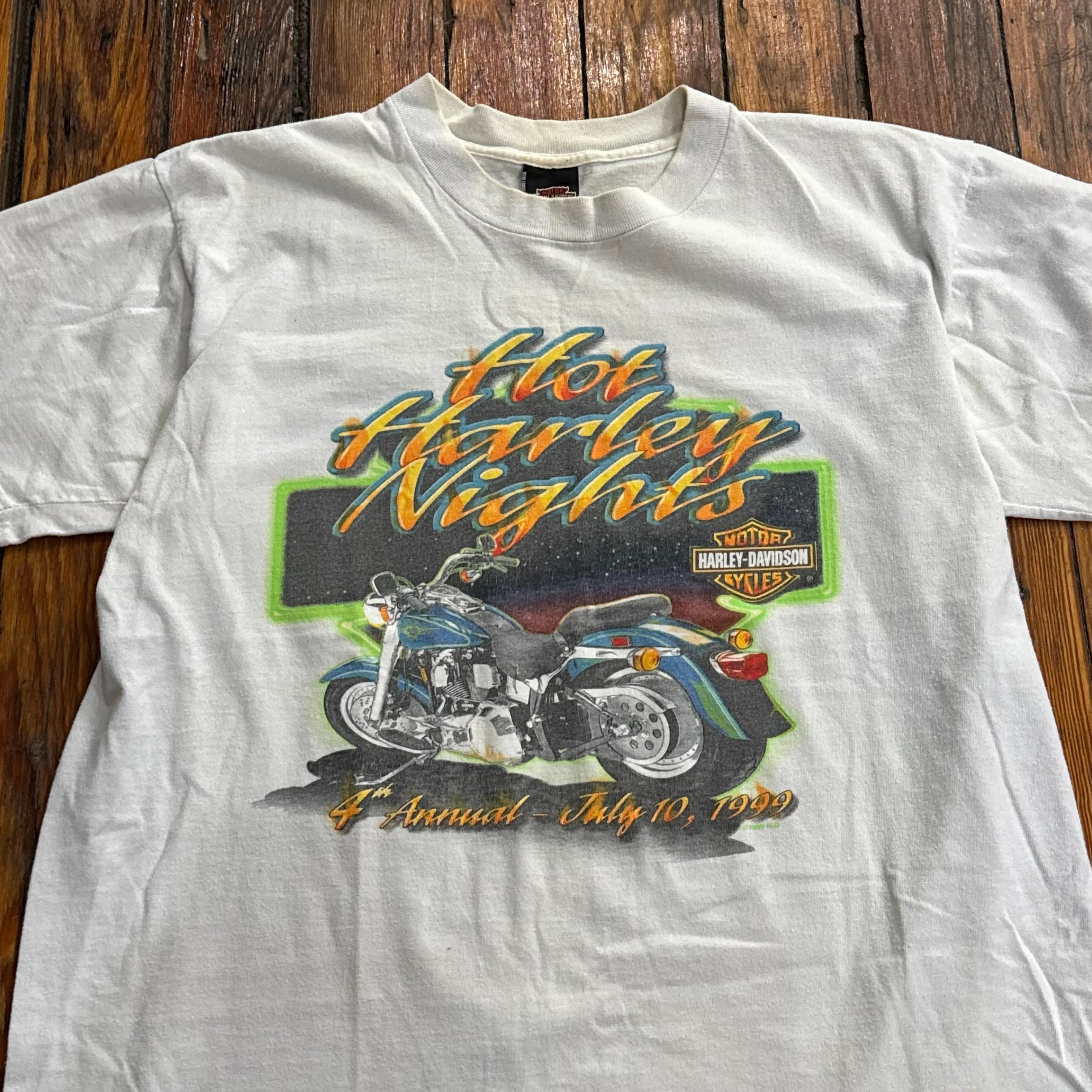 Vintage Hot Harley Nights T-shirt Sz L
