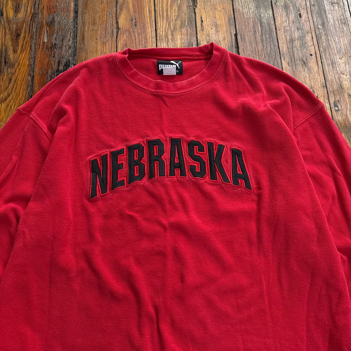 Vintage Puma Nebraska SpellOut T-shirt Sz XL