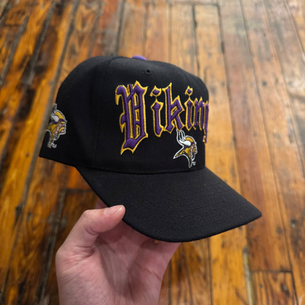 Vintage Minnesota Vikings Old English SnapBack Hat