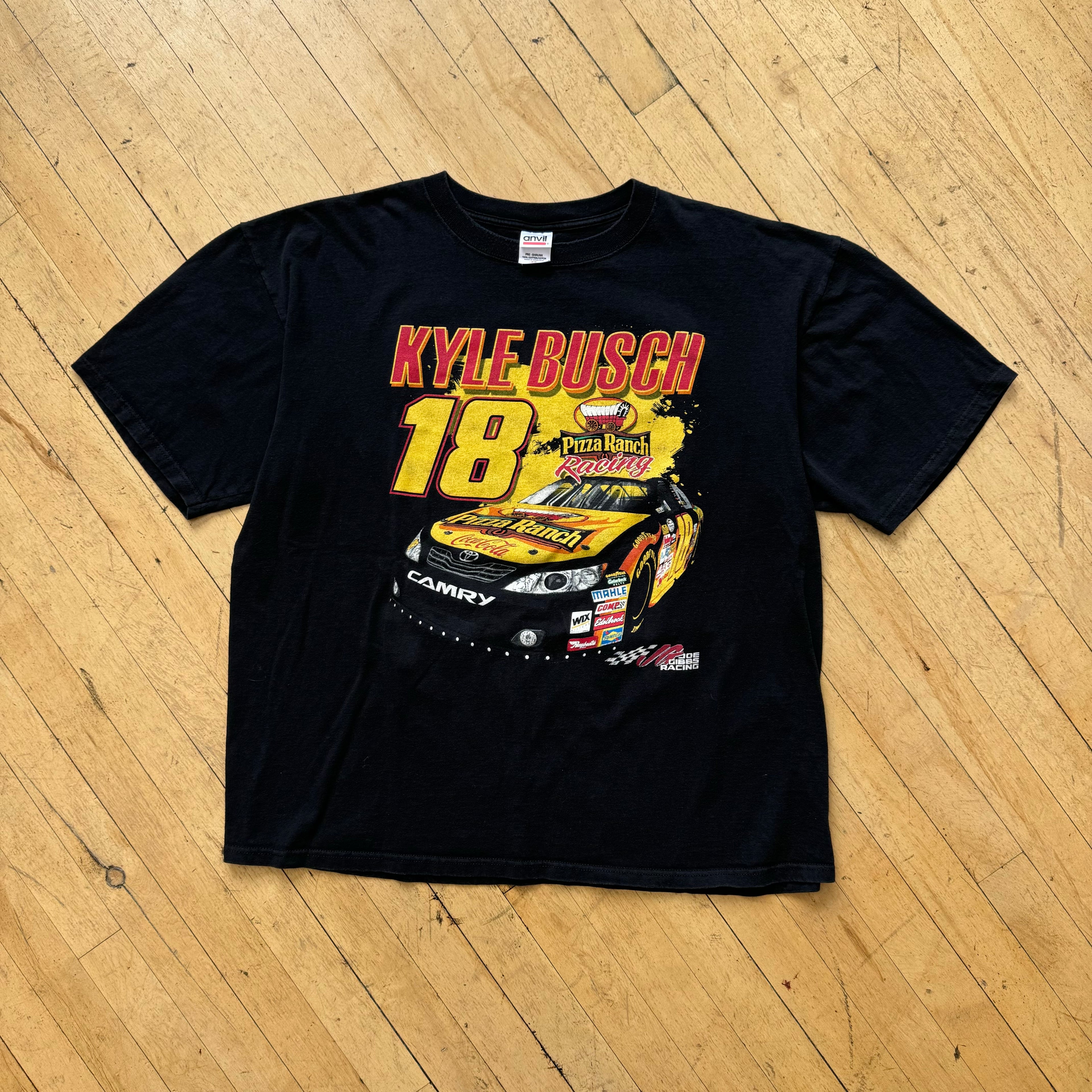 Y2K Nascar Kyle Busch Pizza Ranch T-shirt Sz XL