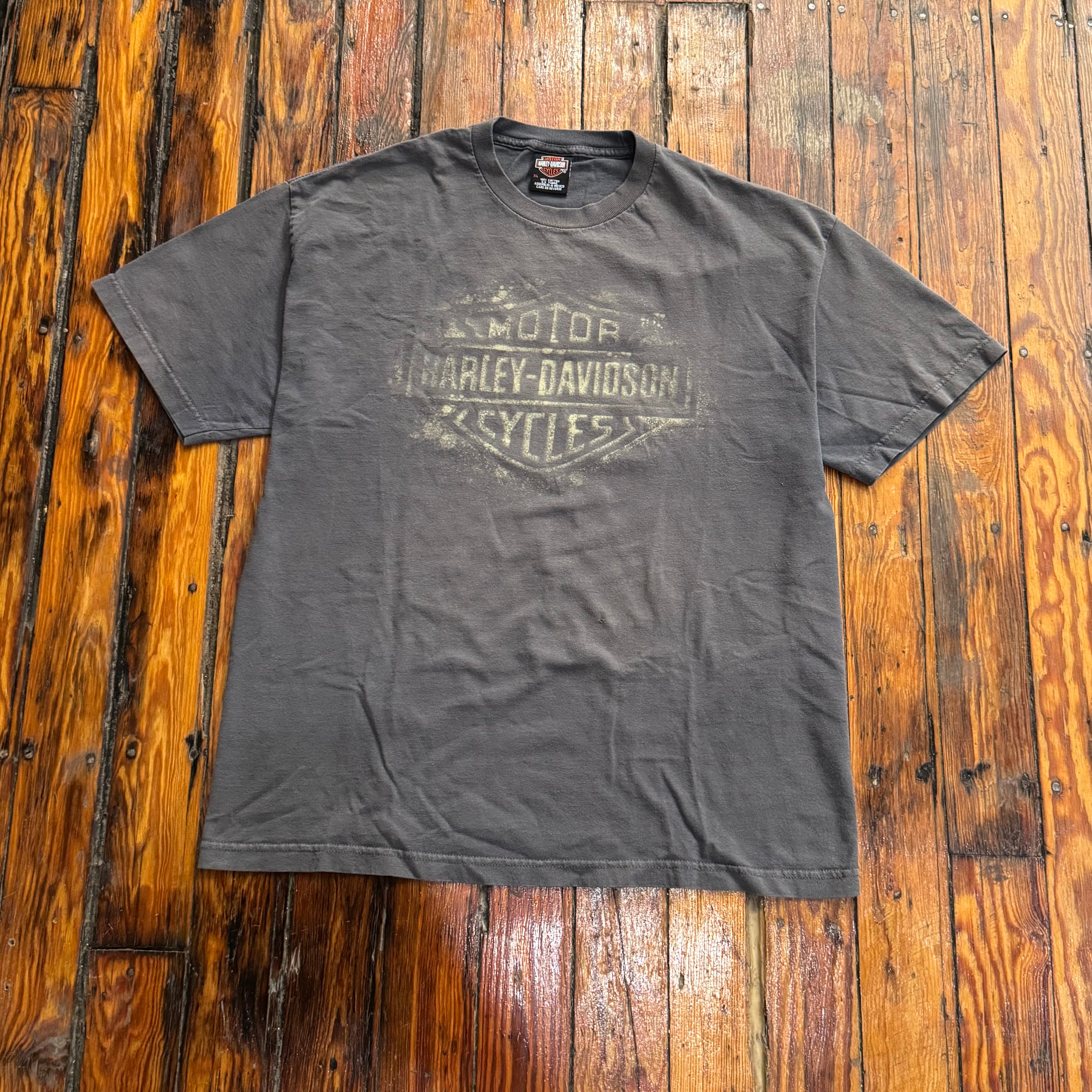 Vintage Harley Davidson Faded Logo T-shirt Sz XL