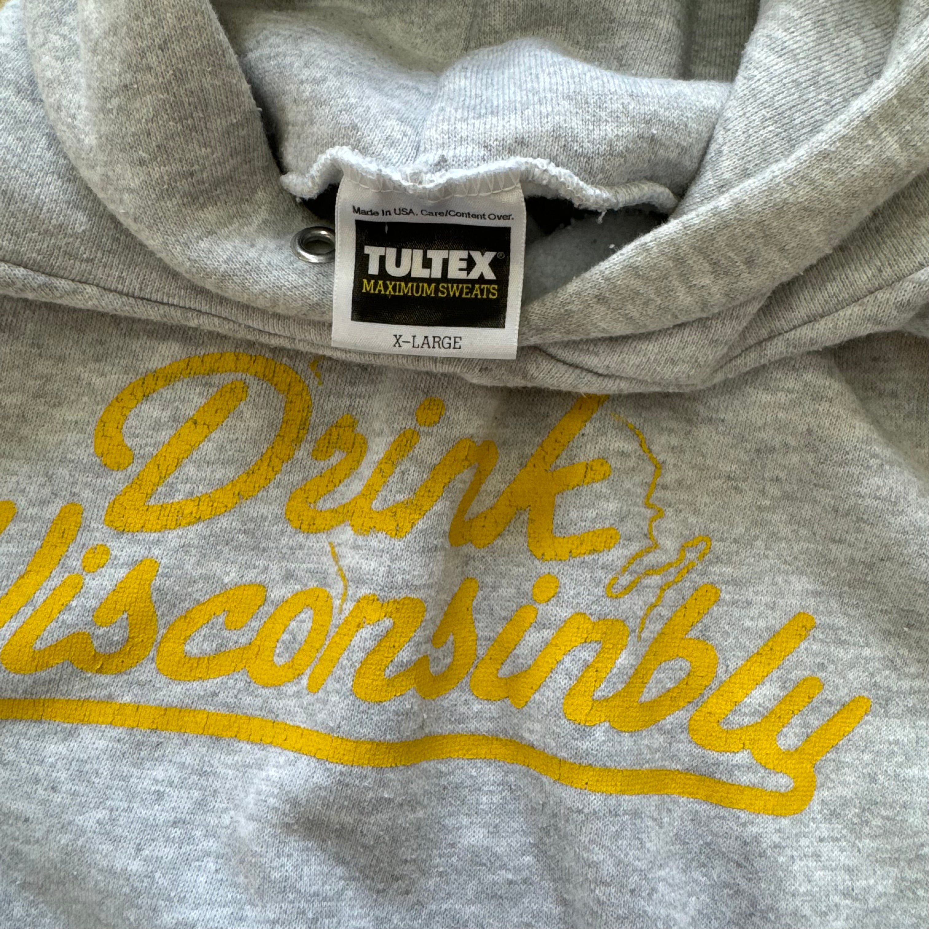 Vintage Drink Wisconsibly Hoodie Sz M