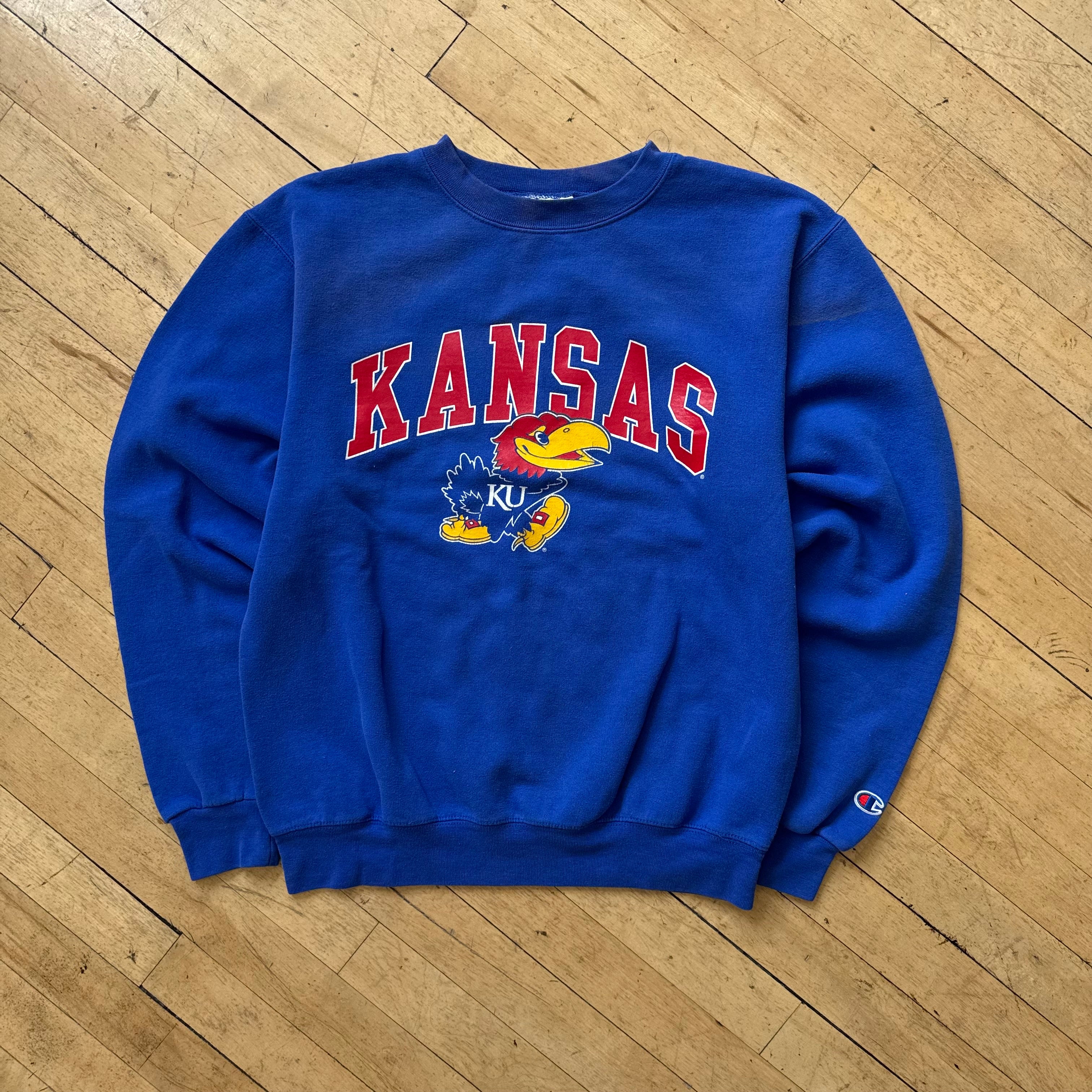 2000s Champion Kansas Jayhawks CrewNeck Sz S