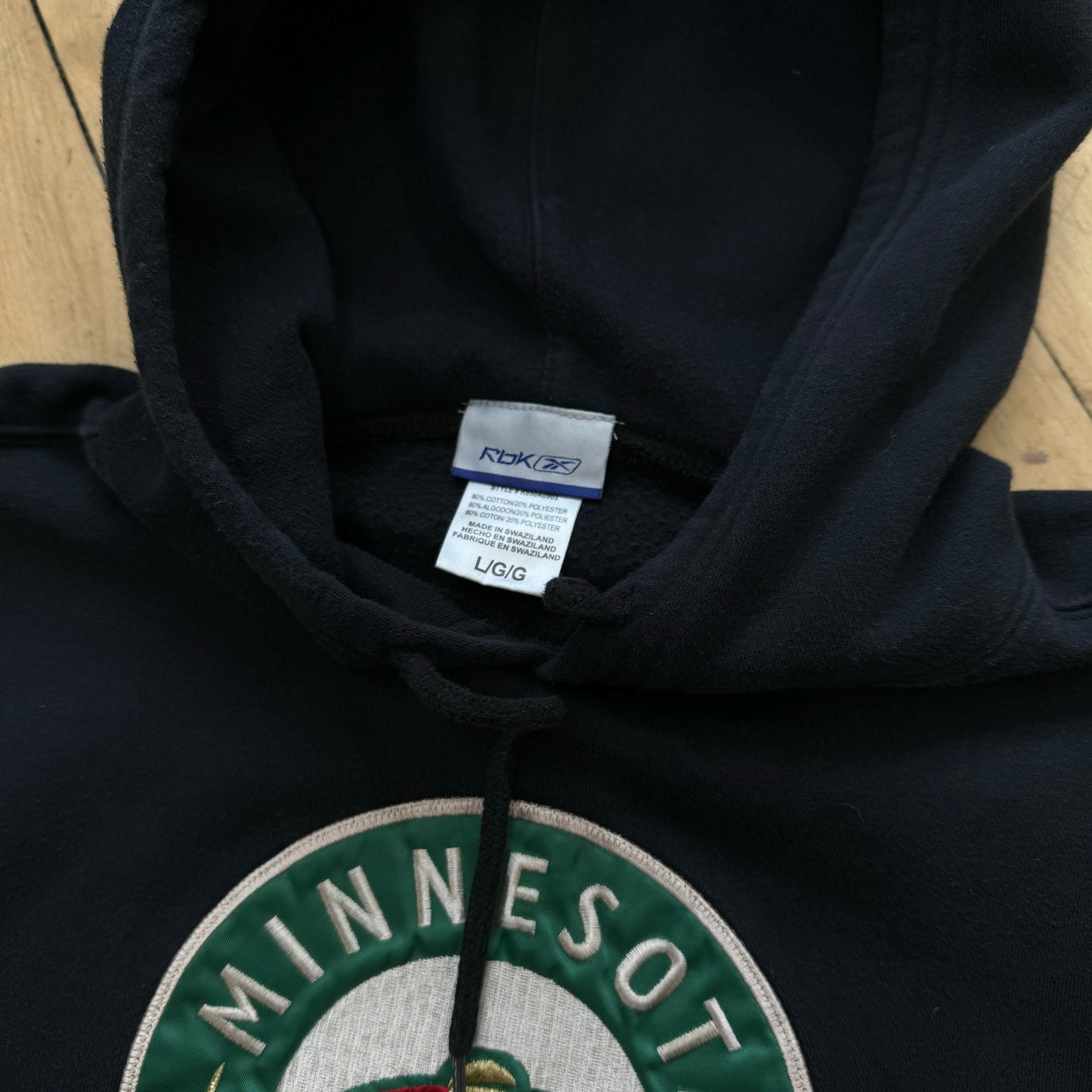 Vintage Reebok Minnesota Wild Hoodie Sz L