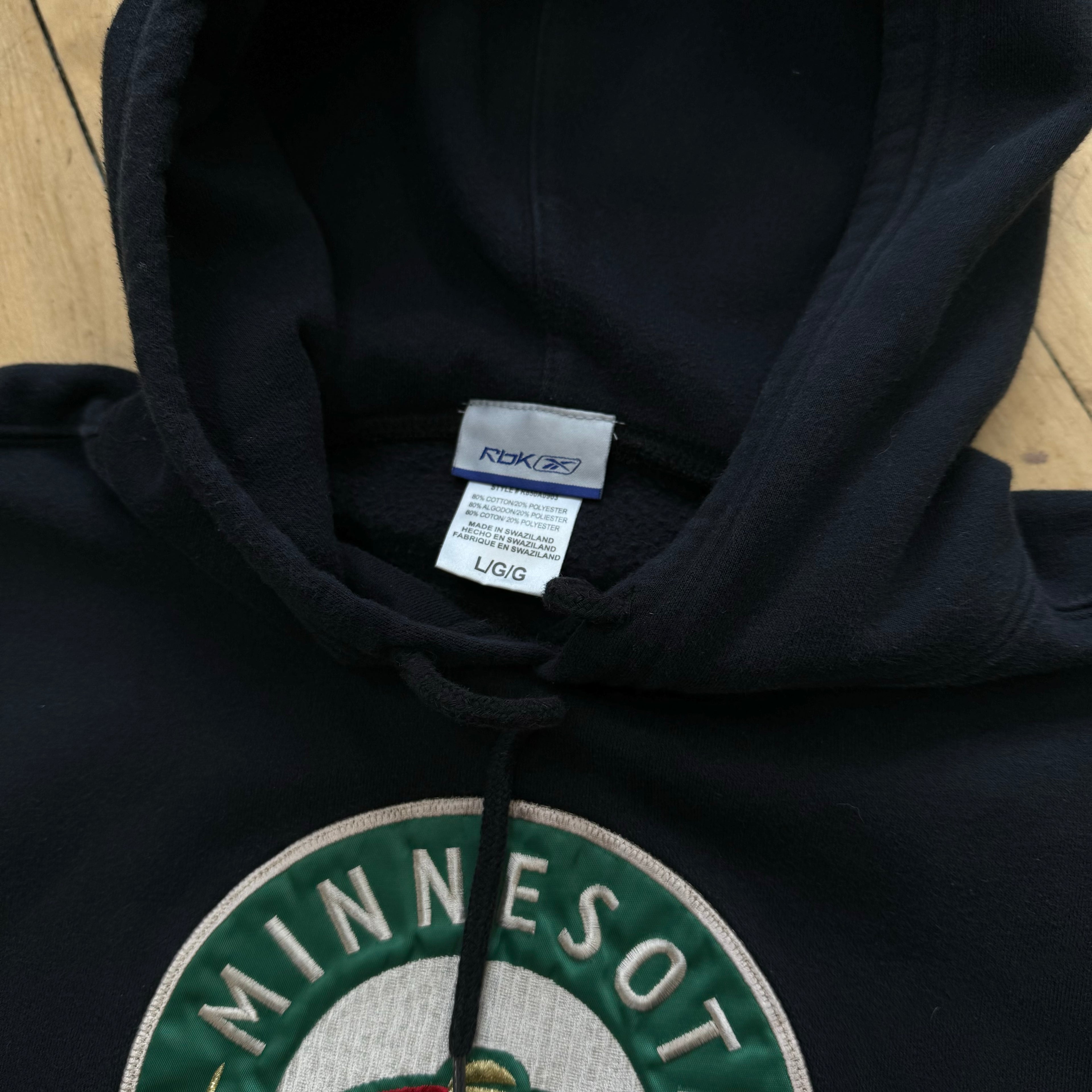 Vintage Reebok Minnesota Wild Hoodie Sz L