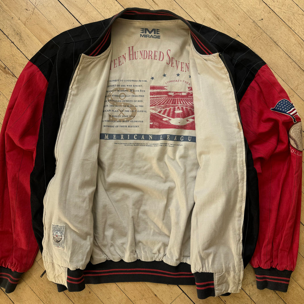 Vintage American League Baseball Chicago Reversible Jacket Sz L