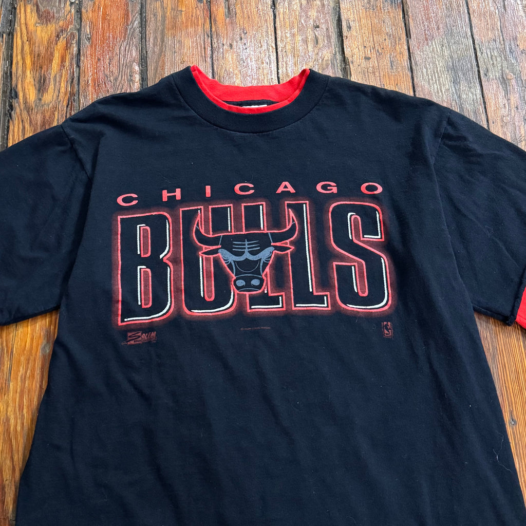 Vintage Salem Double Sleeve Chicago Bulls T-shirt Sz L