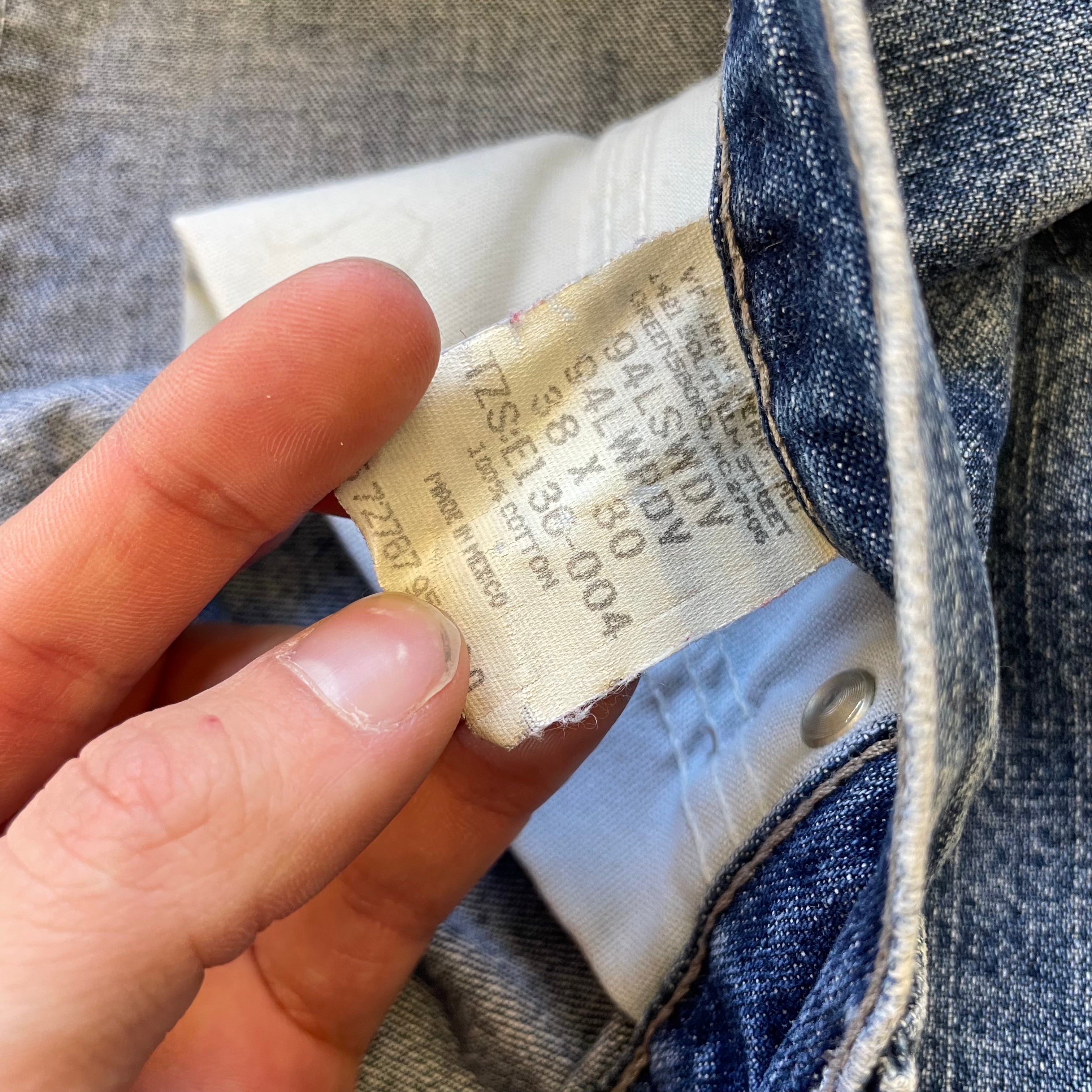 90s Wrangler Cargo Denim Jeans Sz 38x30