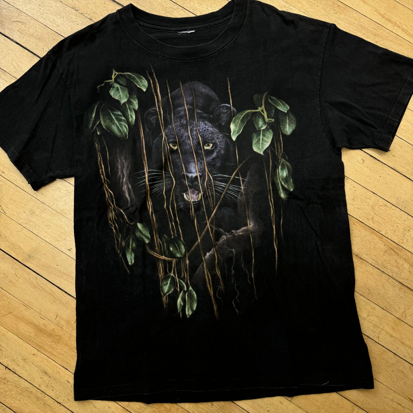 Vintage Jungle Panther T-shirt Sz L