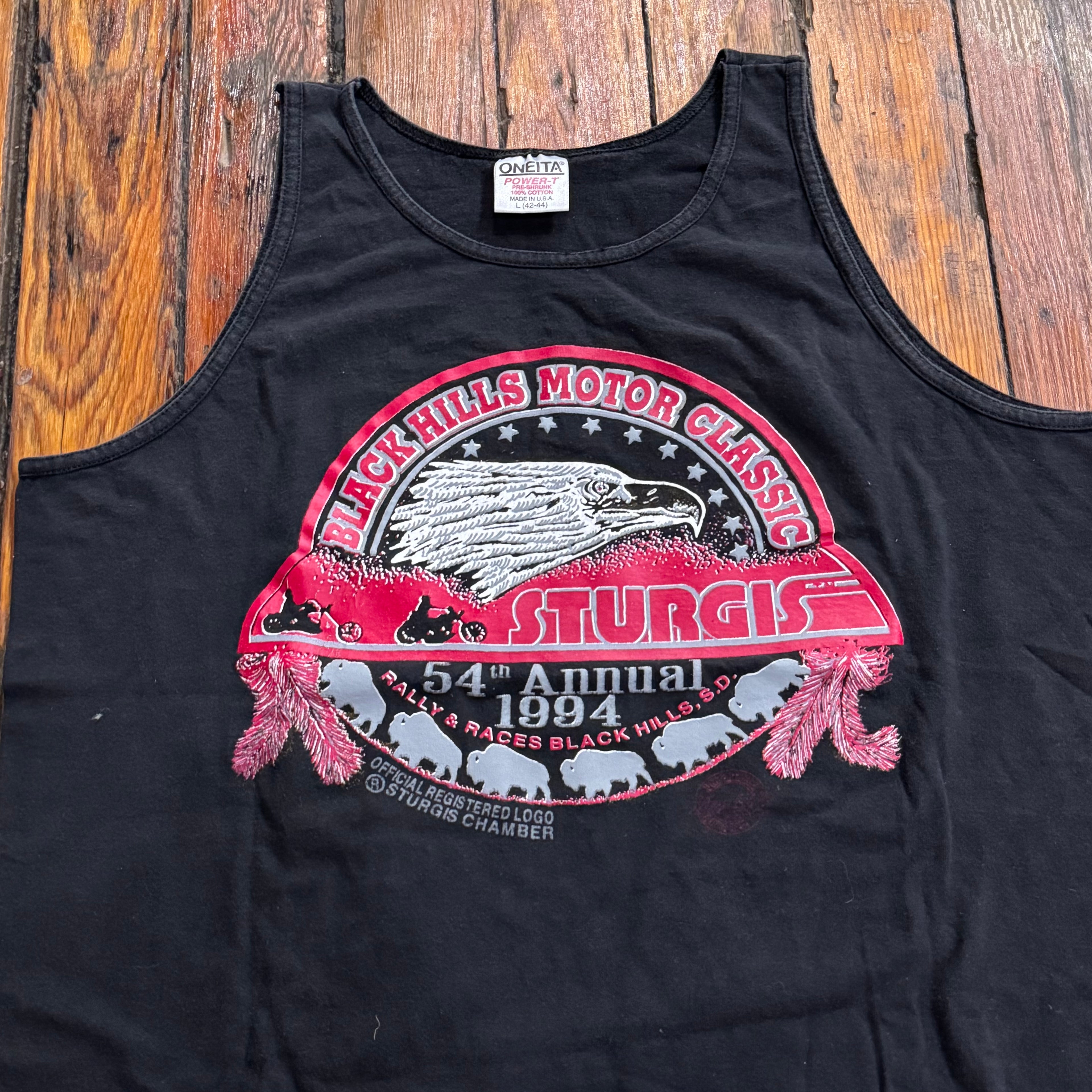 Vintage Sturgis TankTop T-shirt Sz L