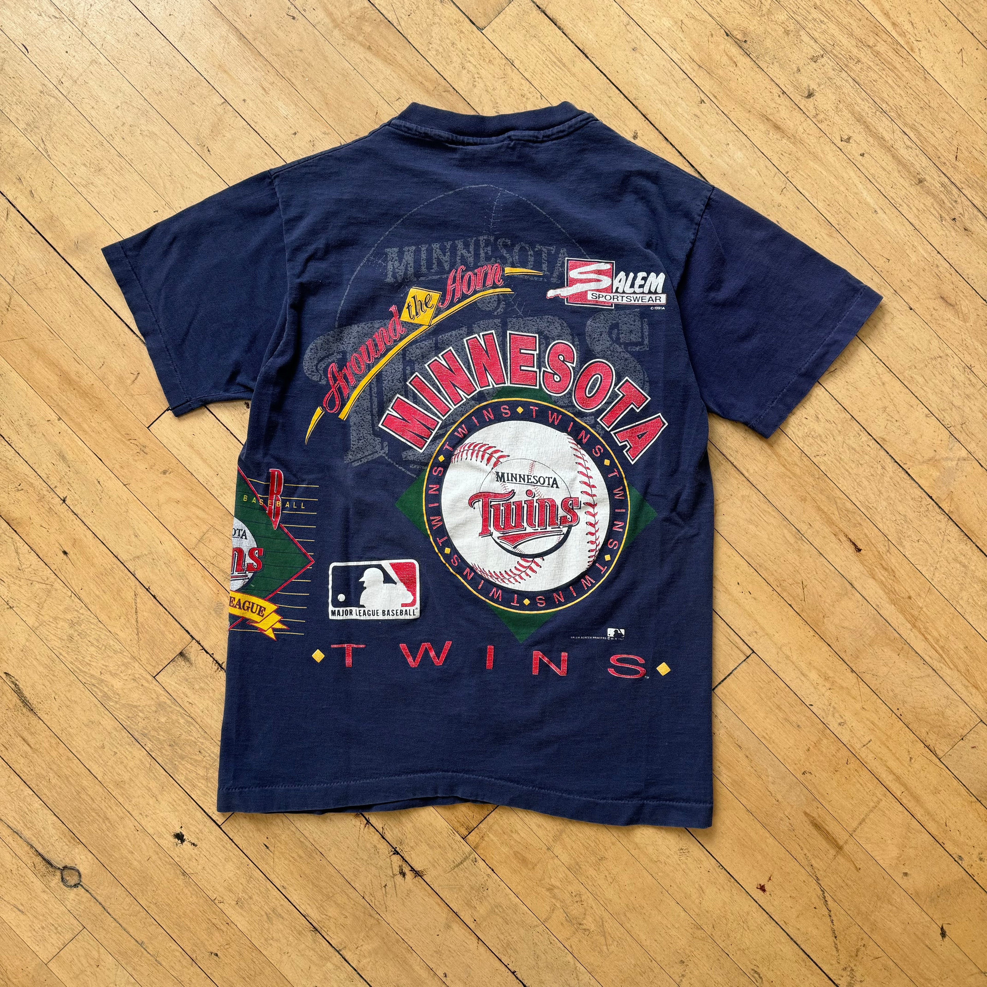 Vintage Minnesota Twins Salem AOP T-shirt Sz M