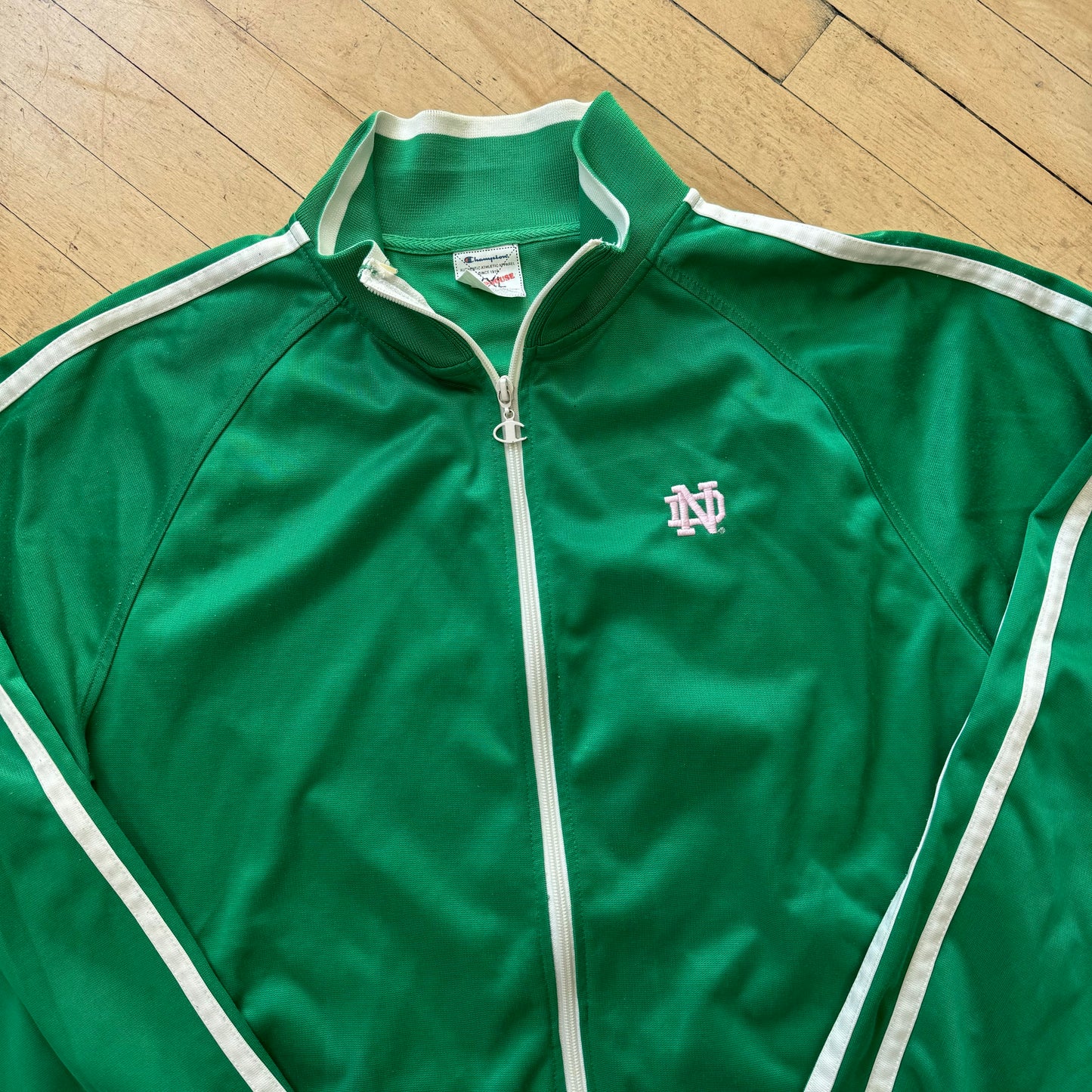 Vintage Champion Notre Dame zip up Jacket Sz XL