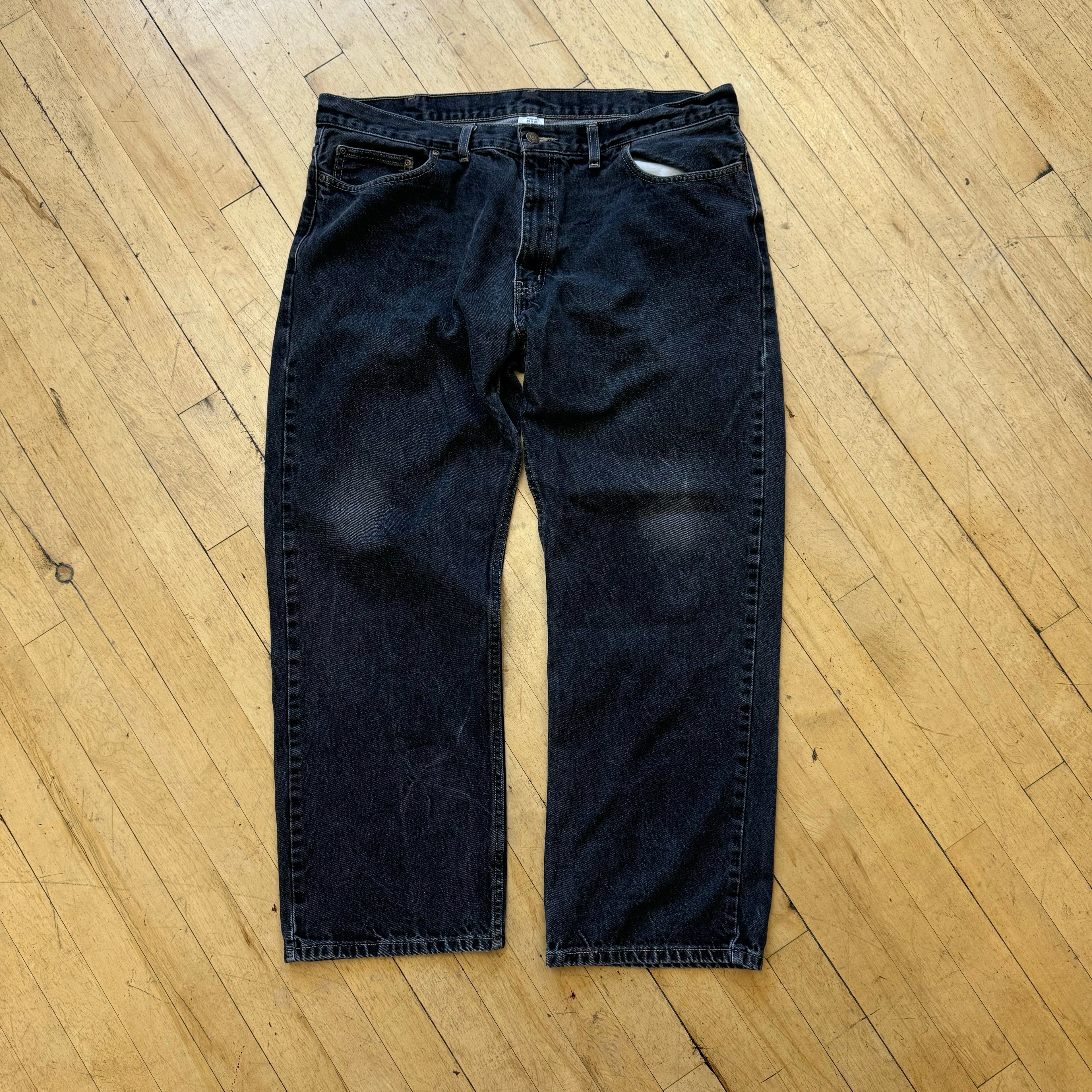 Vintage Black Denim Jeans Sz 40x30