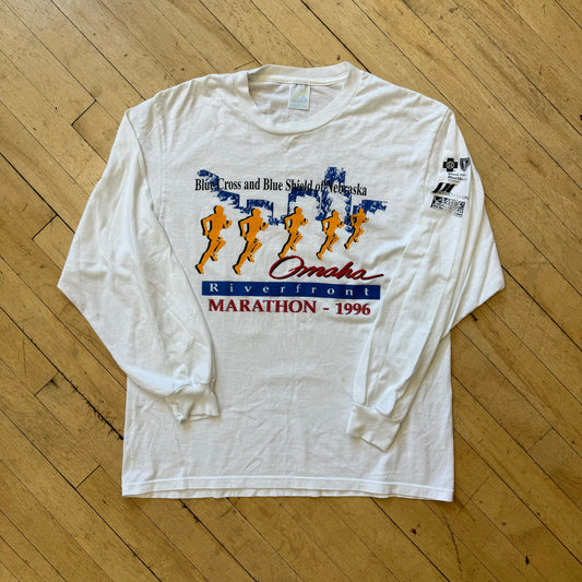 Vintage Omaha RiverFront Marathon T-shirt Sz L