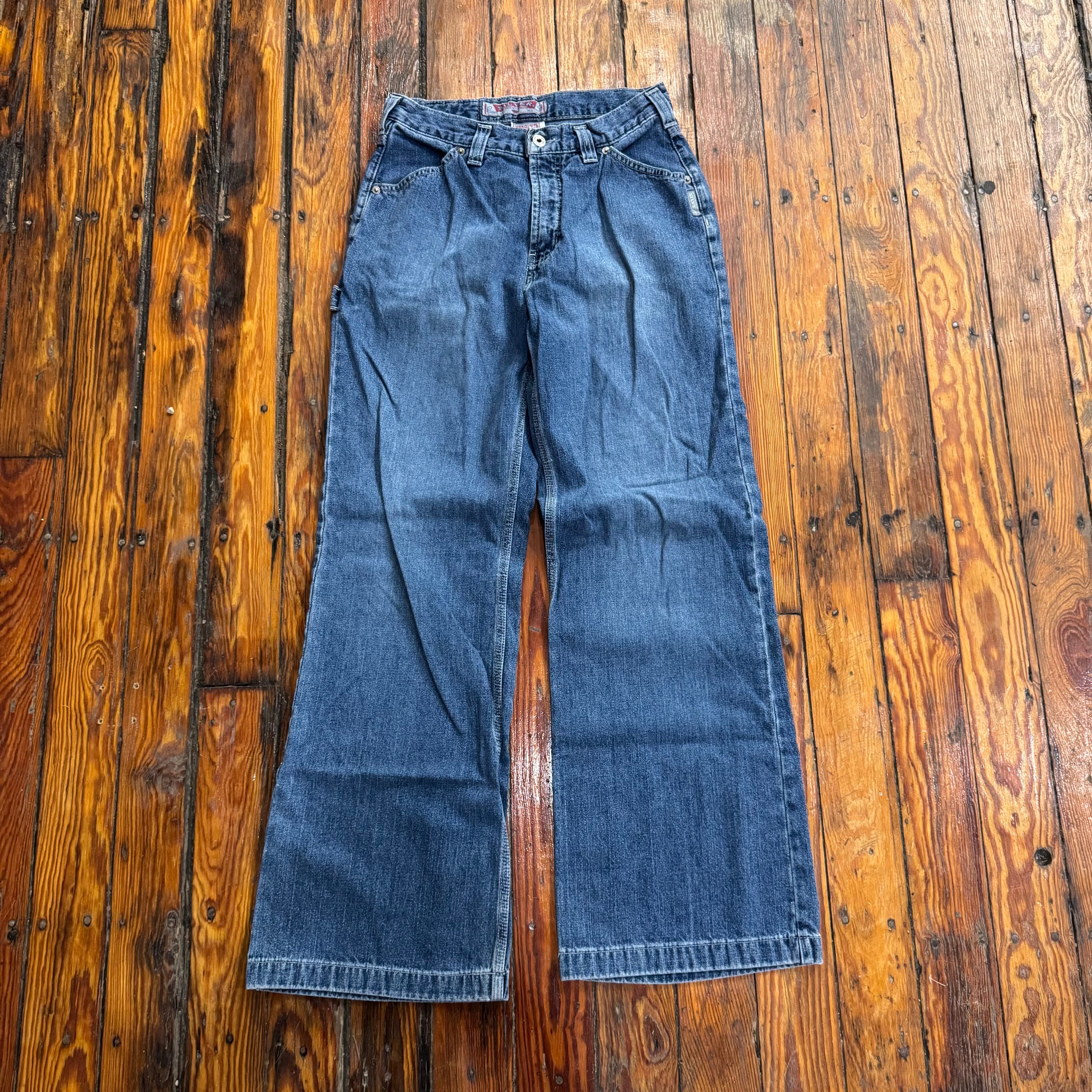 Vintage Baggy Silver Denim Jeans Sz 30