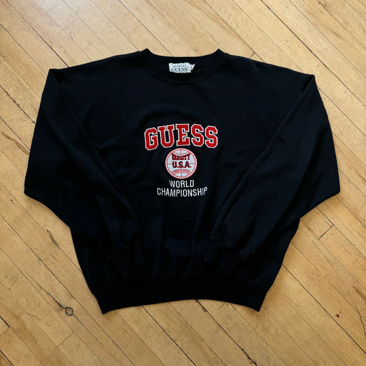 Vintage Guess USA World Champion CrewNeck Sz XXL