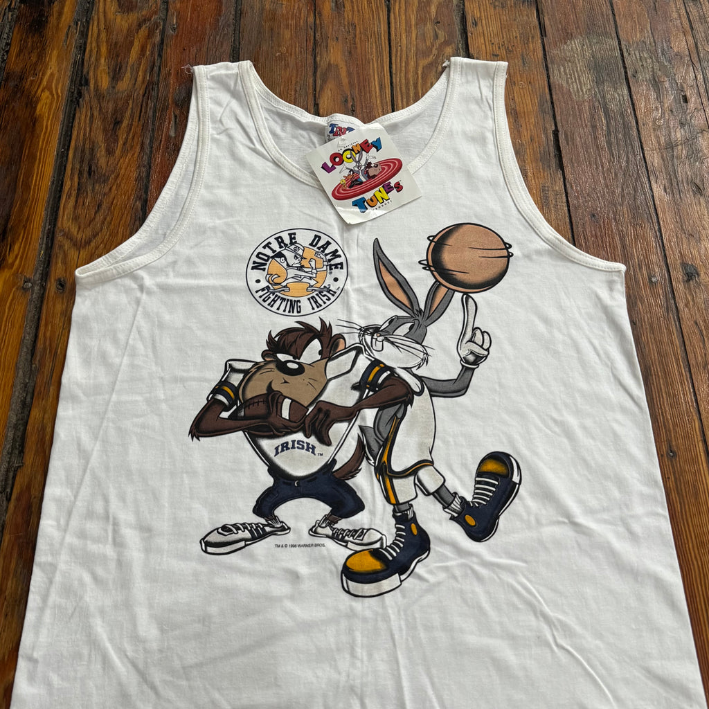 Vintage Looney Tunes Notre Dame Tank Top T-shirt Sz M