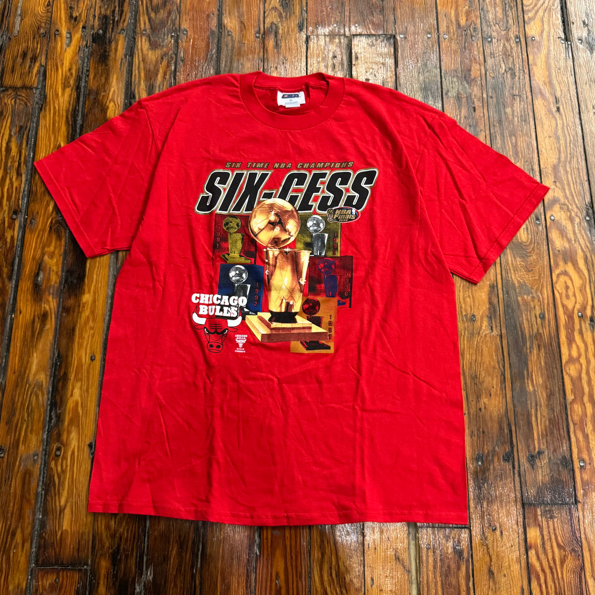 Vintage Six-cess Chicago Bulls T-shirt Sz XL