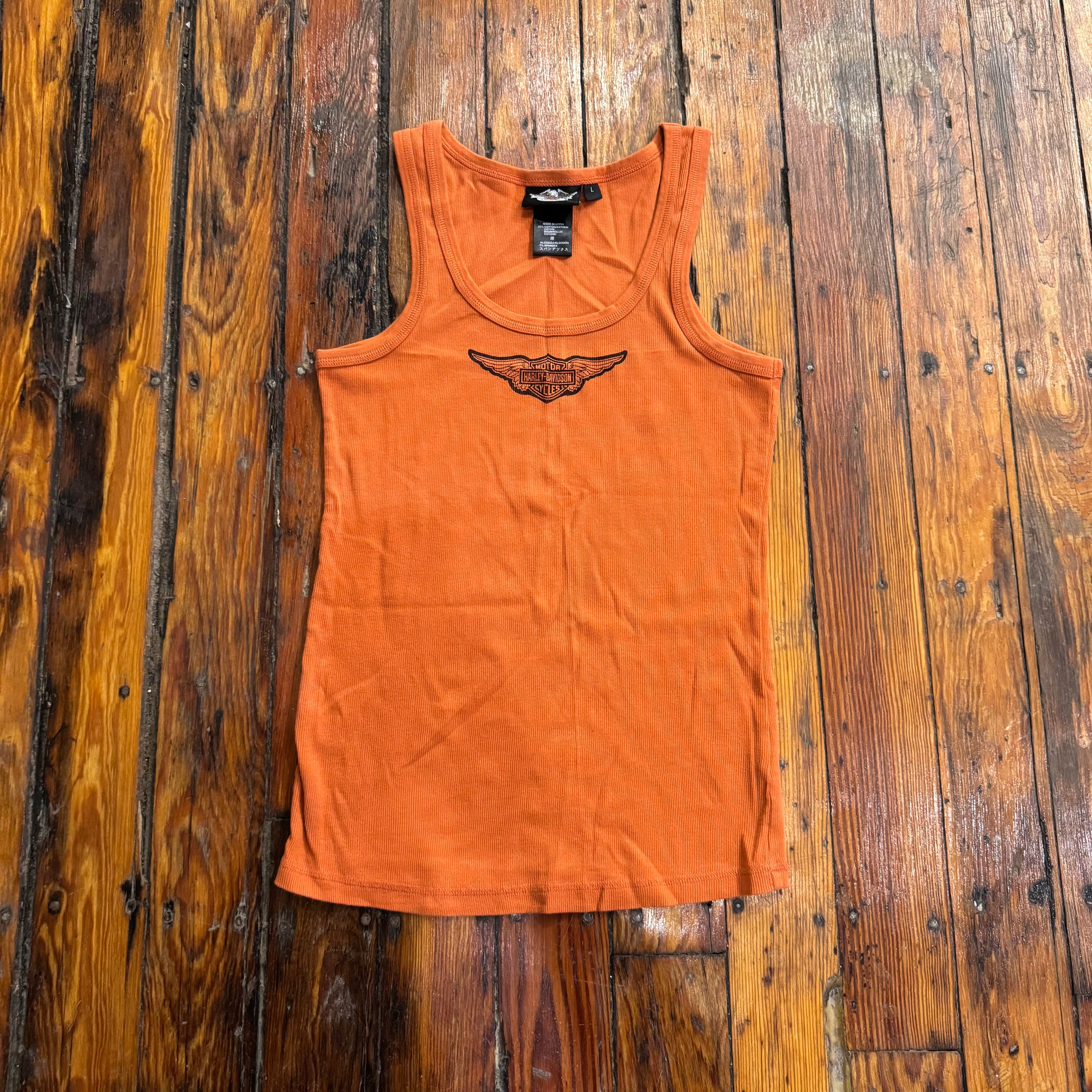 Y2K Harley Davidson Thermal Tank Top Sz L
