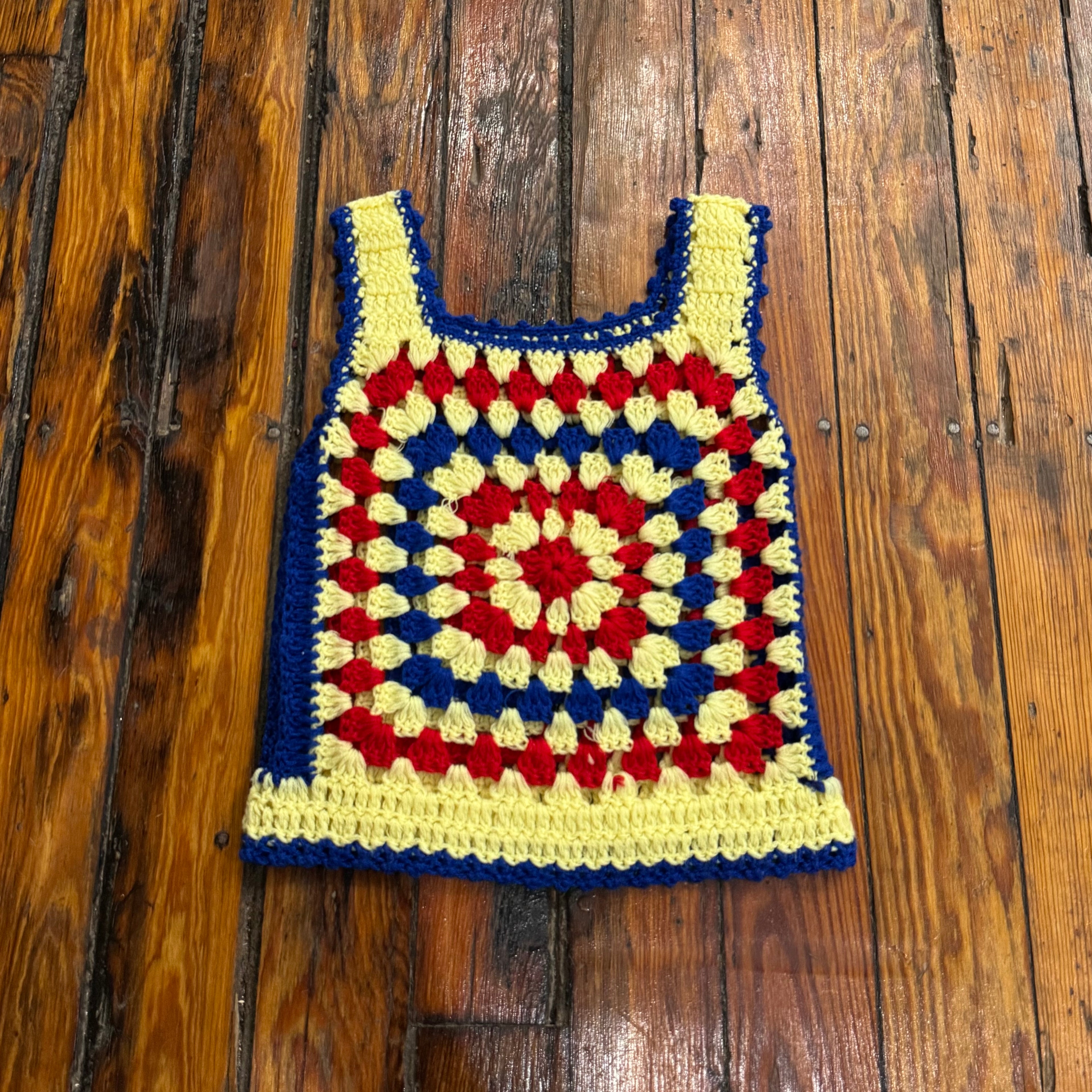 Vintage crocheted Tank Top Sz S