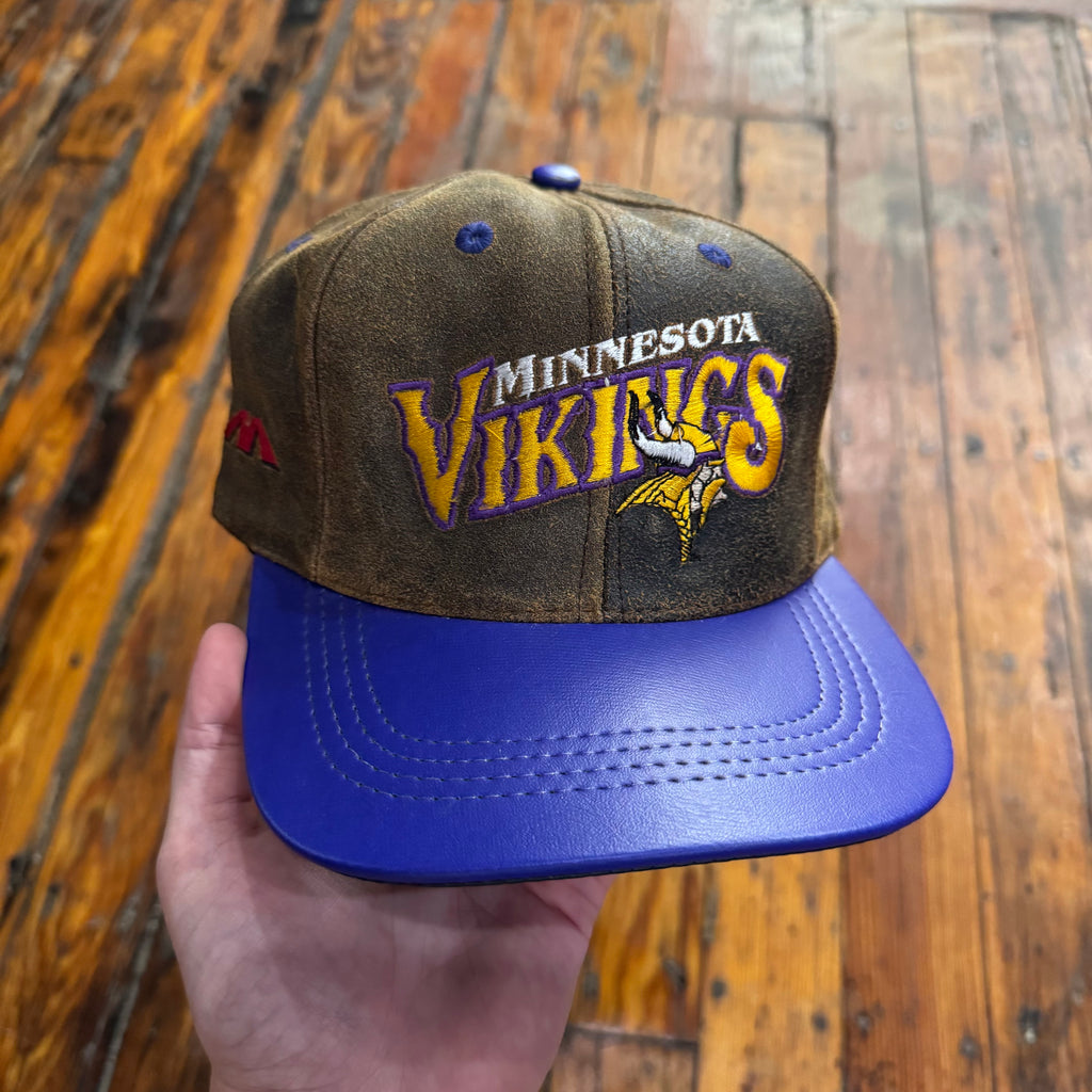 Vintage Leather Minnesota Vikings Hat (NEW)