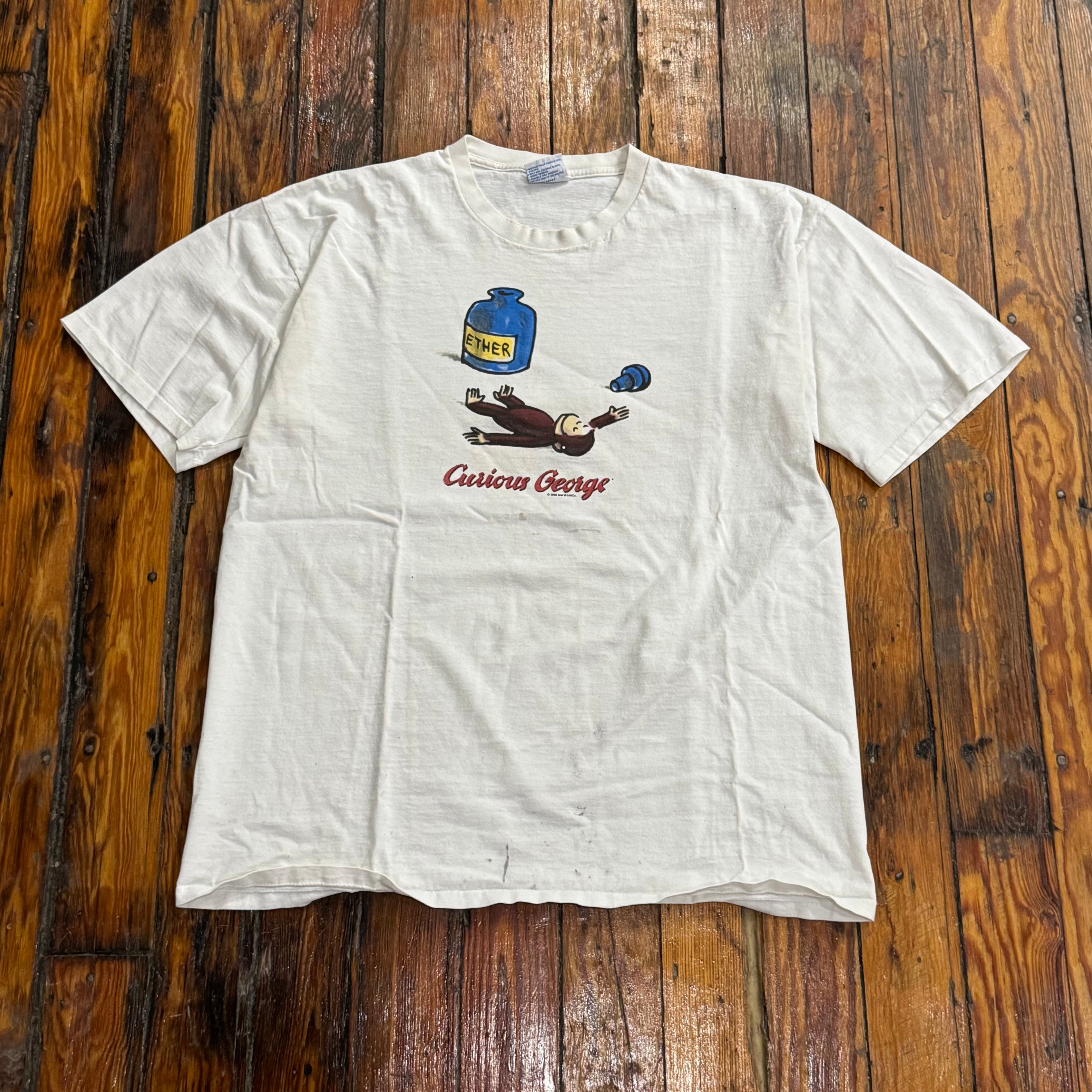 Vintage Curios George Ether Comedy T-shirt Sz XL