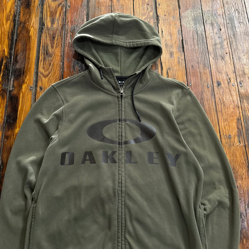 Y2K Oakley Zip-Up Hoodie Sz L