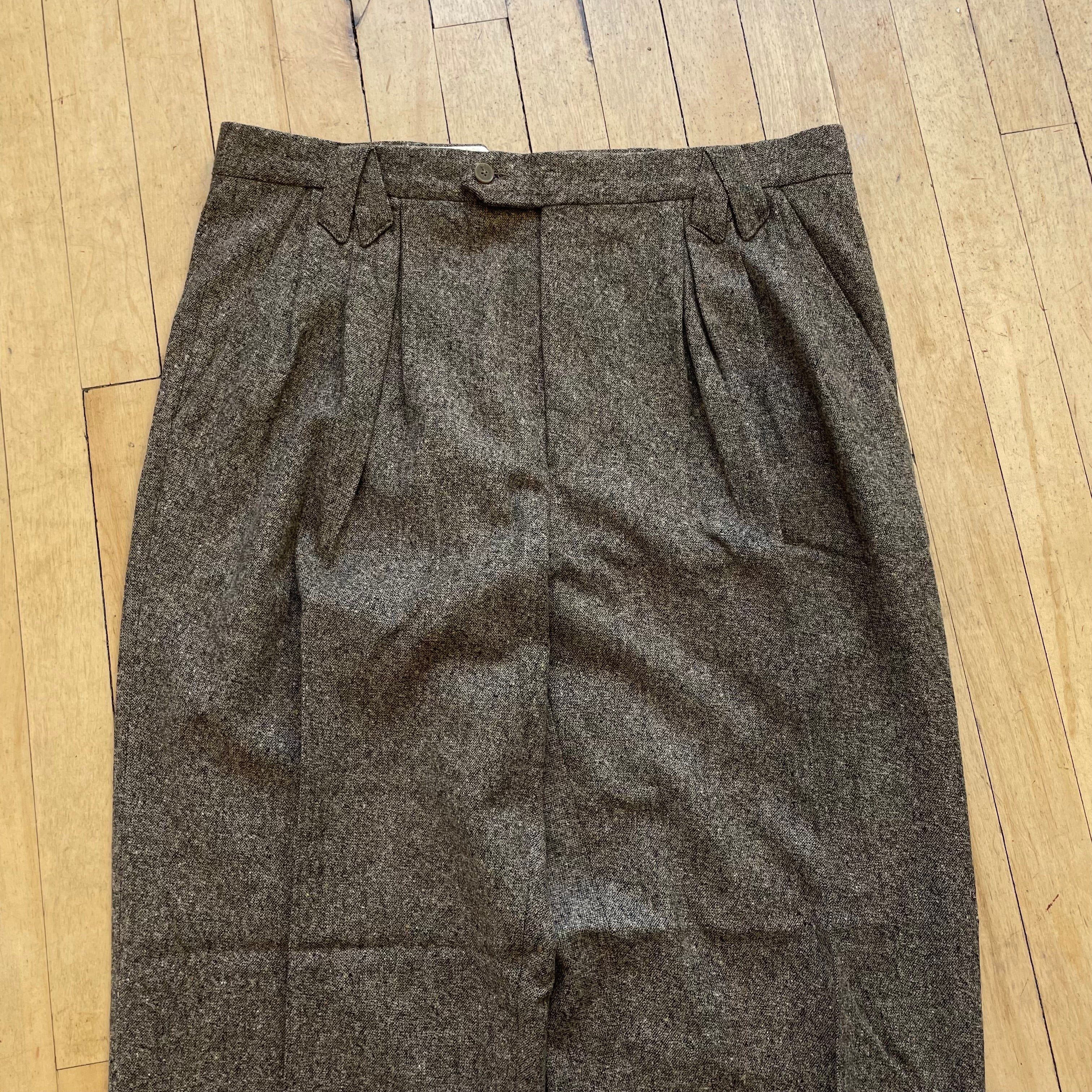 80s USA Wool Pants Sz 34x34