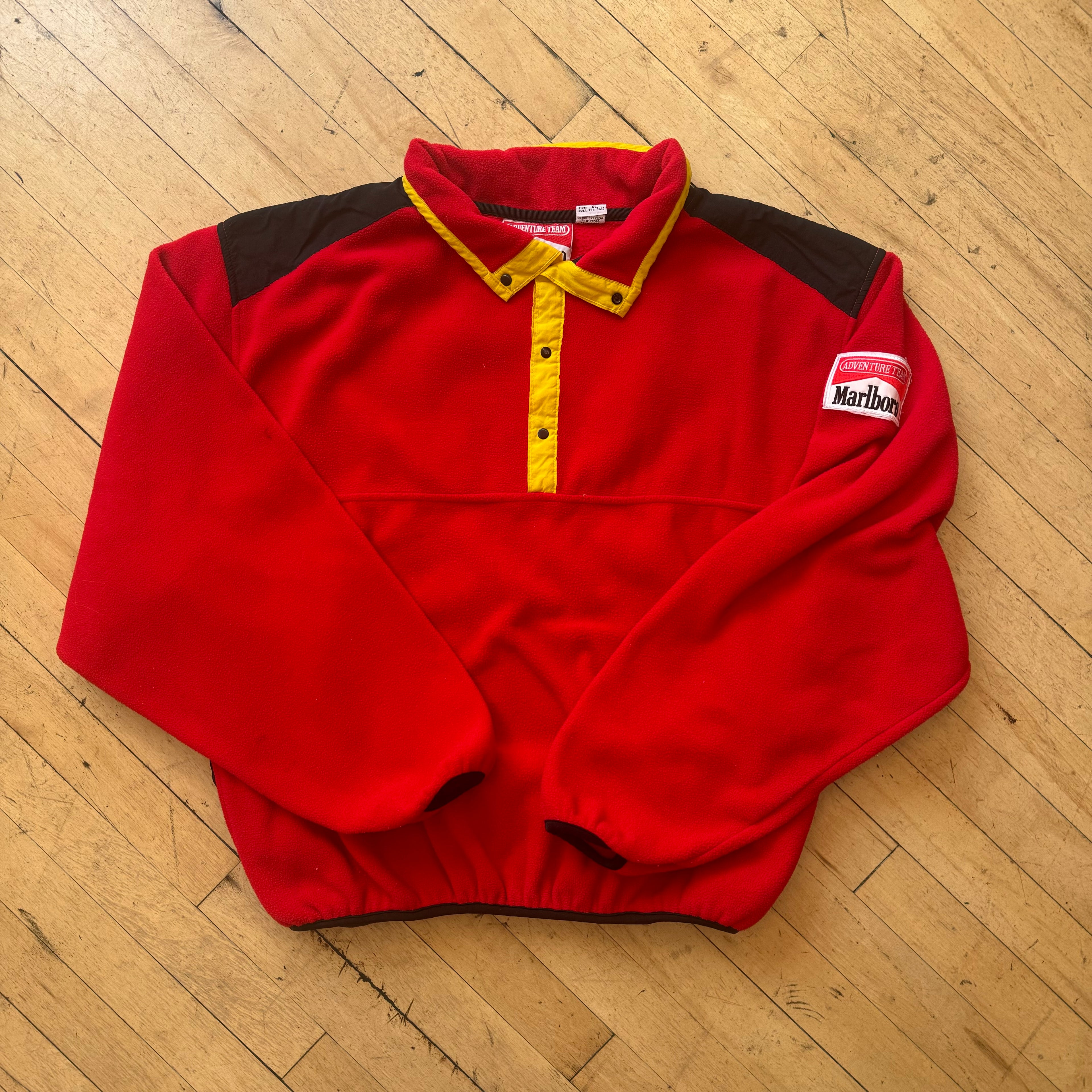Vintage Marlboro Patch Fleece Jacket Sz L
