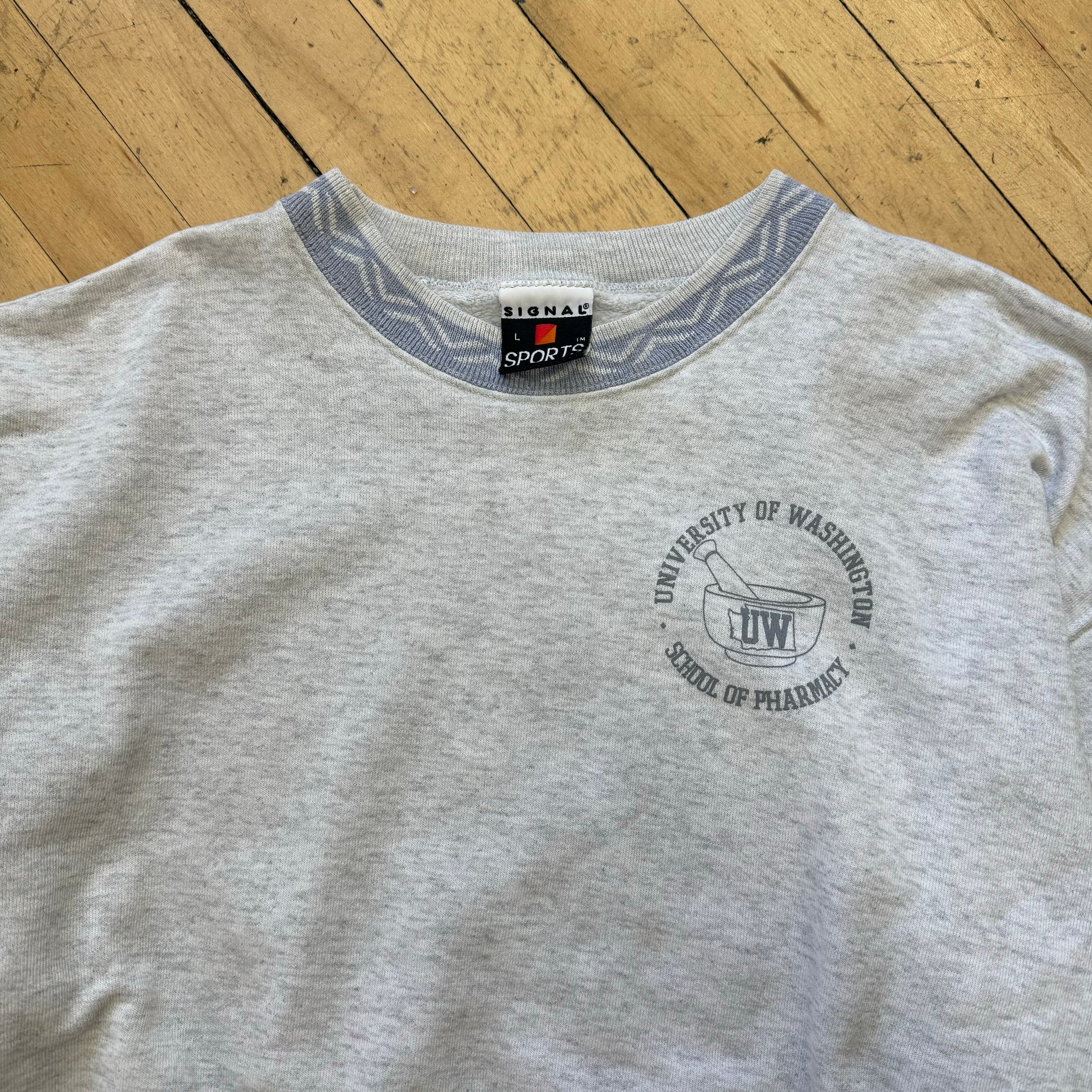 Vintage University Of Washington School of Pharmacy CrewNeck Sz L